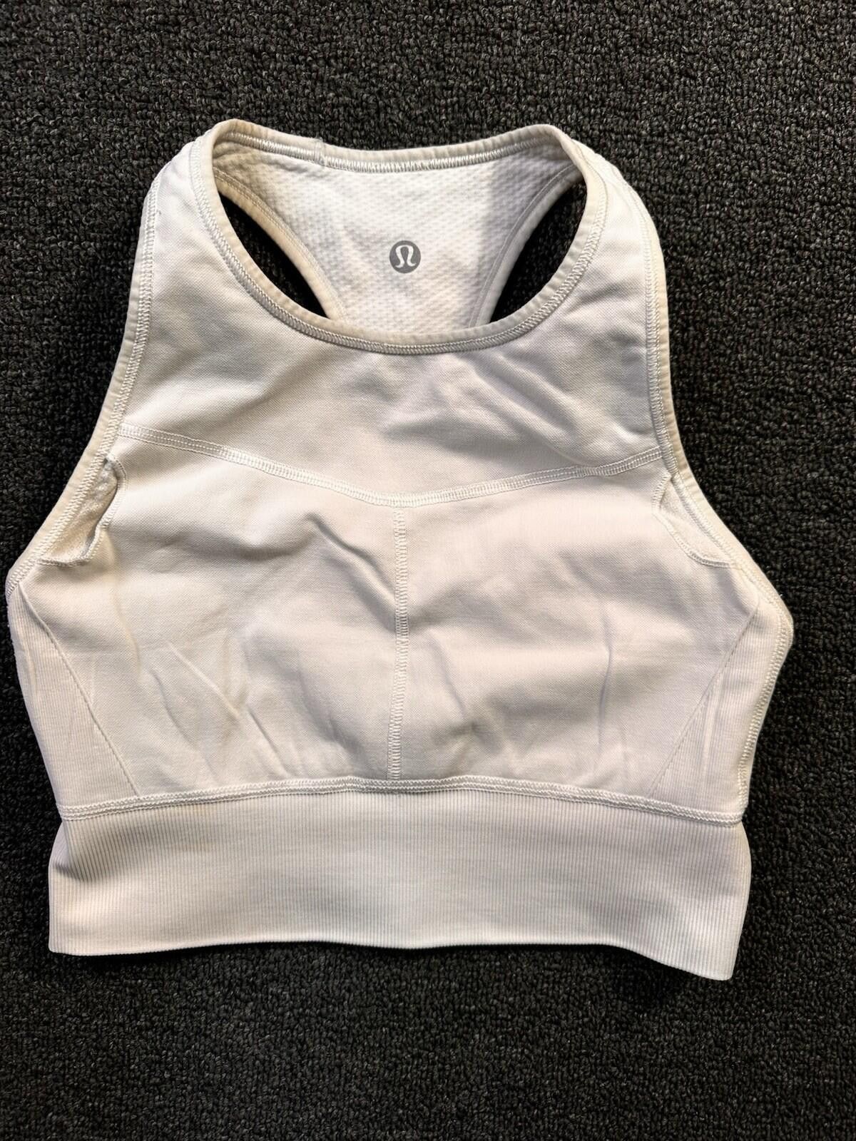 Lululemon Lululemon Ebb to Train Sports Bra White (no pads), Sz 6 Size ONE SIZE - 4 Thumbnail