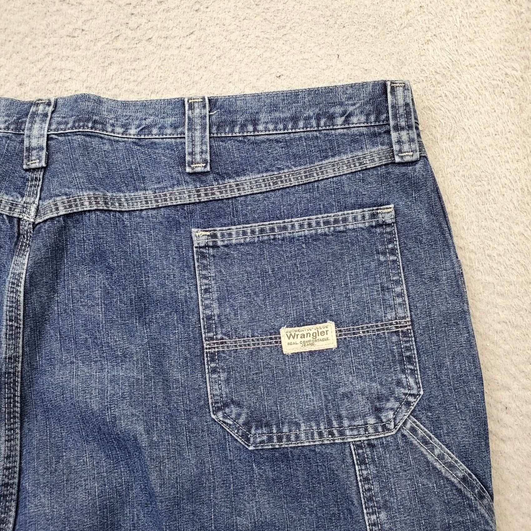 Wrangler Wrangler Mens Blue Denim Carpenter Shorts 48 Bermuda Regular Fit Flat Front 5-Pocket Denim Workwear Casual Workswear Size US 32 / EU 48 - 8 Thumbnail