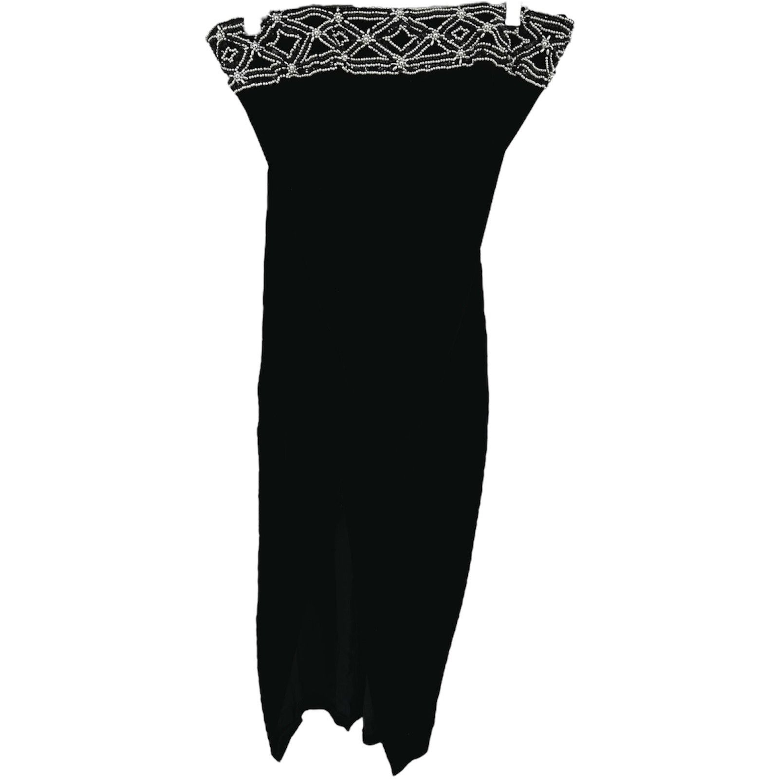 VTG Jessica McClintock Gunne Sax Midi Dress Velvet Strapless