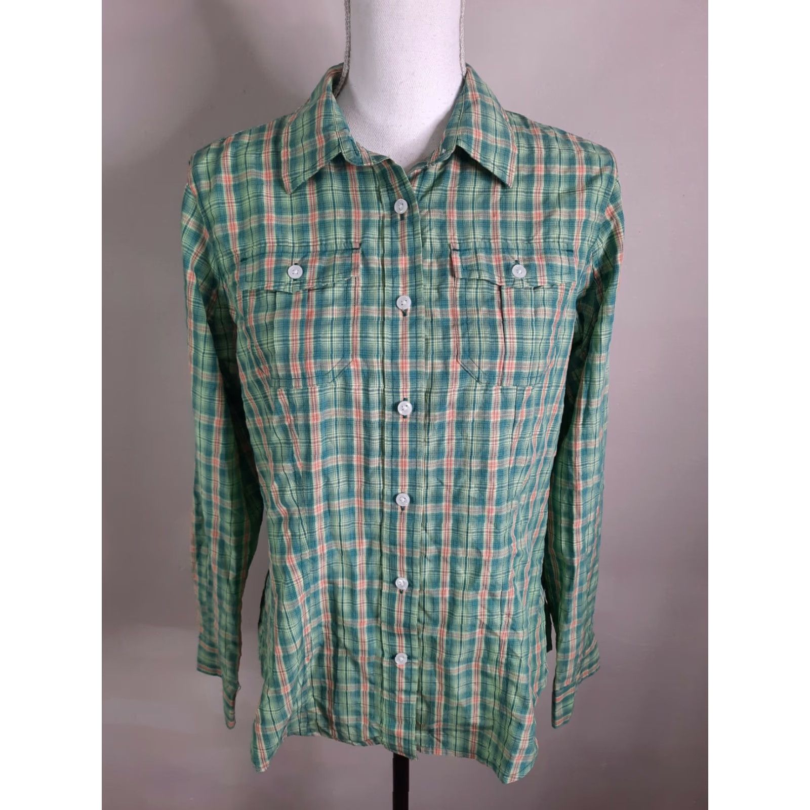 Duluth Trading Company Duluth Trading Co Women's Plaid Button Front Flannel Shirt Nylon L3S Shirt Size S / US 4 / IT 40 - 3 Thumbnail