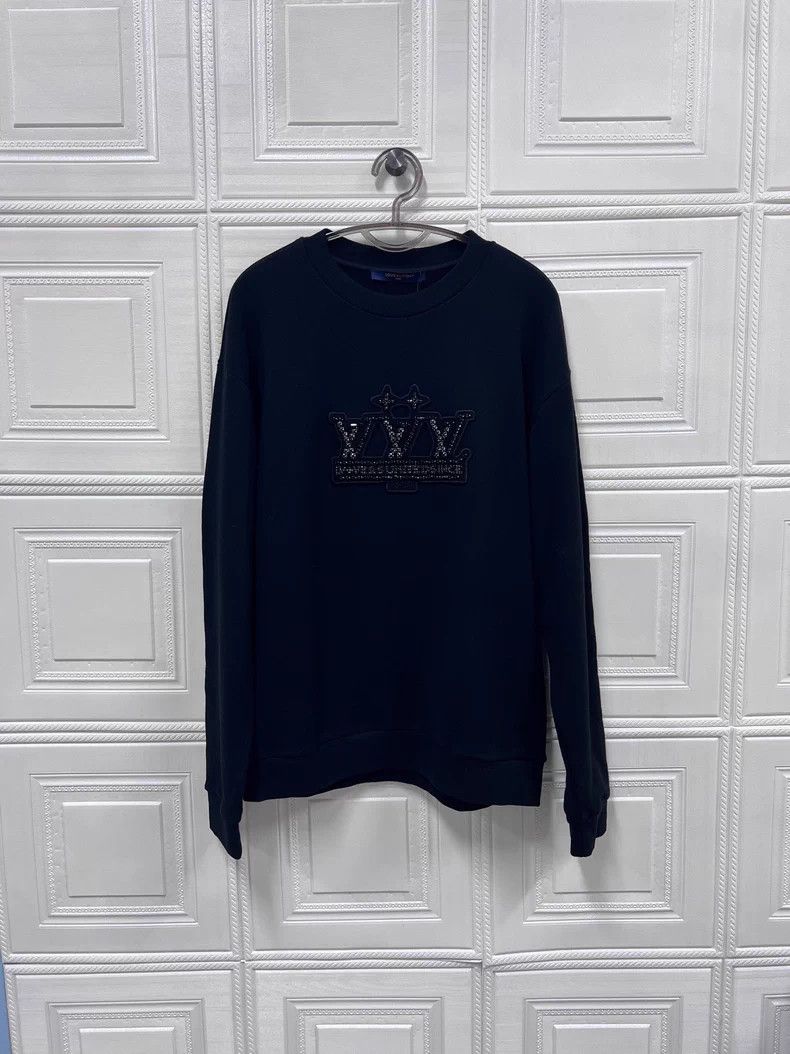 Louis Vuitton Louis Vuitton SS25 New Rhinestone Logo Crewneck Pullover L Size US L / EU 52-54 / 3 - 1 Thumbnail