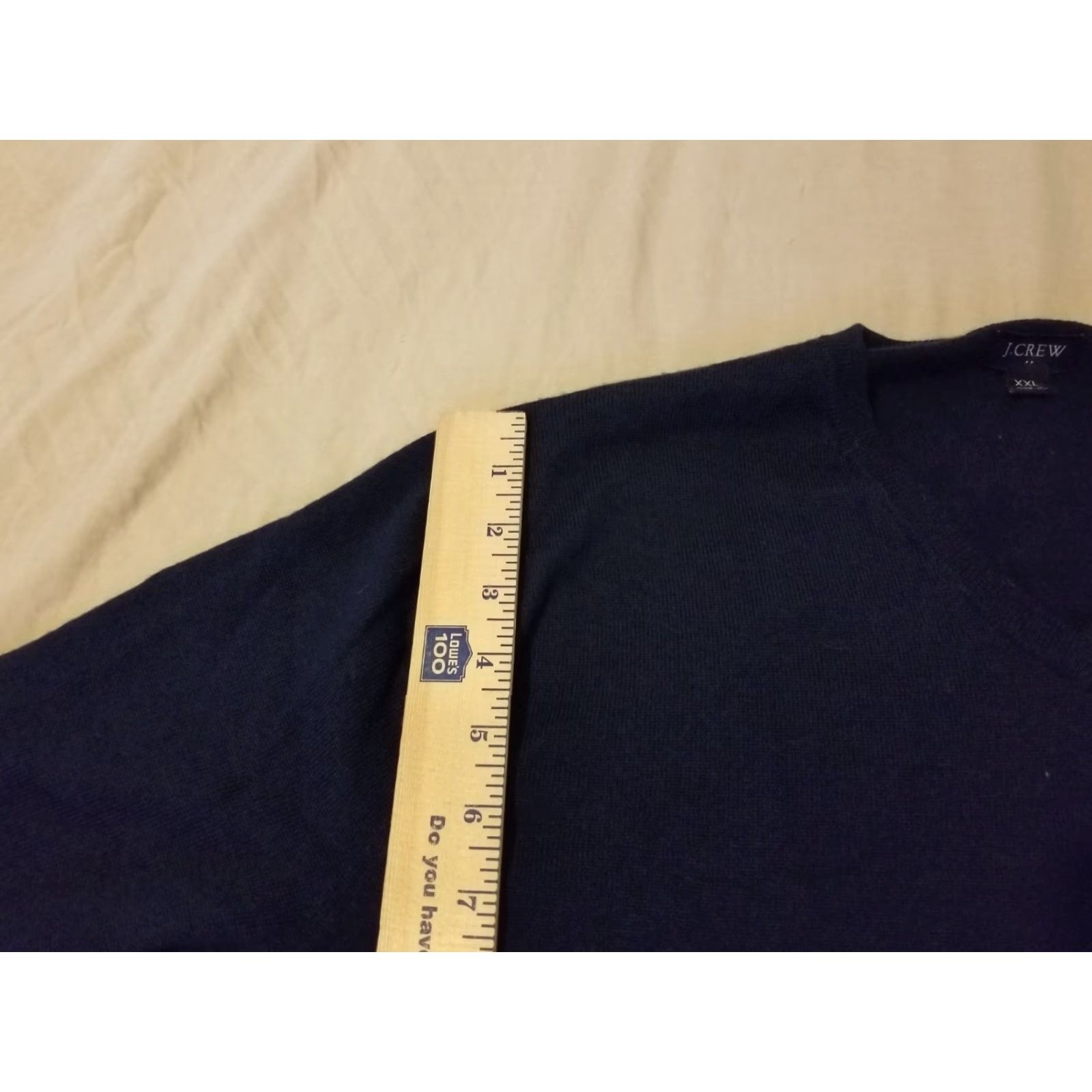 J.Crew Mens J. Crew Wool V-Neck Sweater 2XL Navy Blue Size US XXL / EU 58 / 5 - 6 Thumbnail