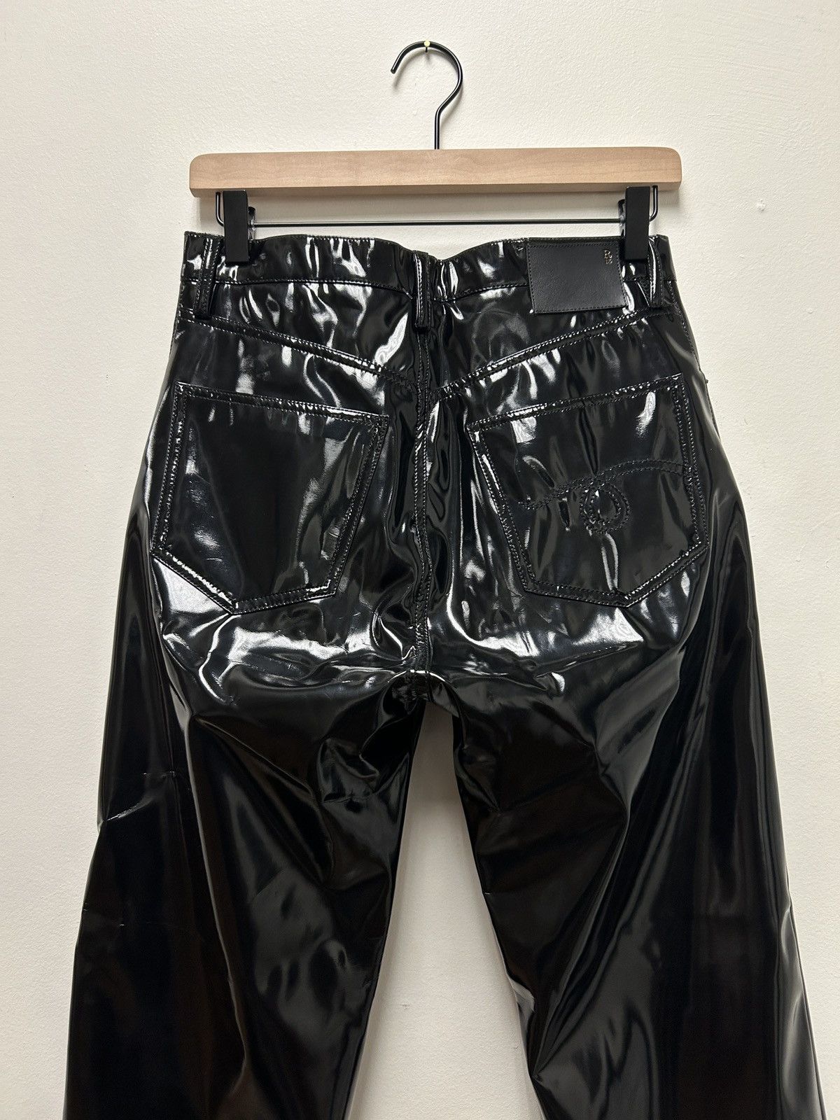 R13 NWT! “Shelley Slim” Patent Shiny pants Size 28" / US 6 / IT 42 - 4 Thumbnail