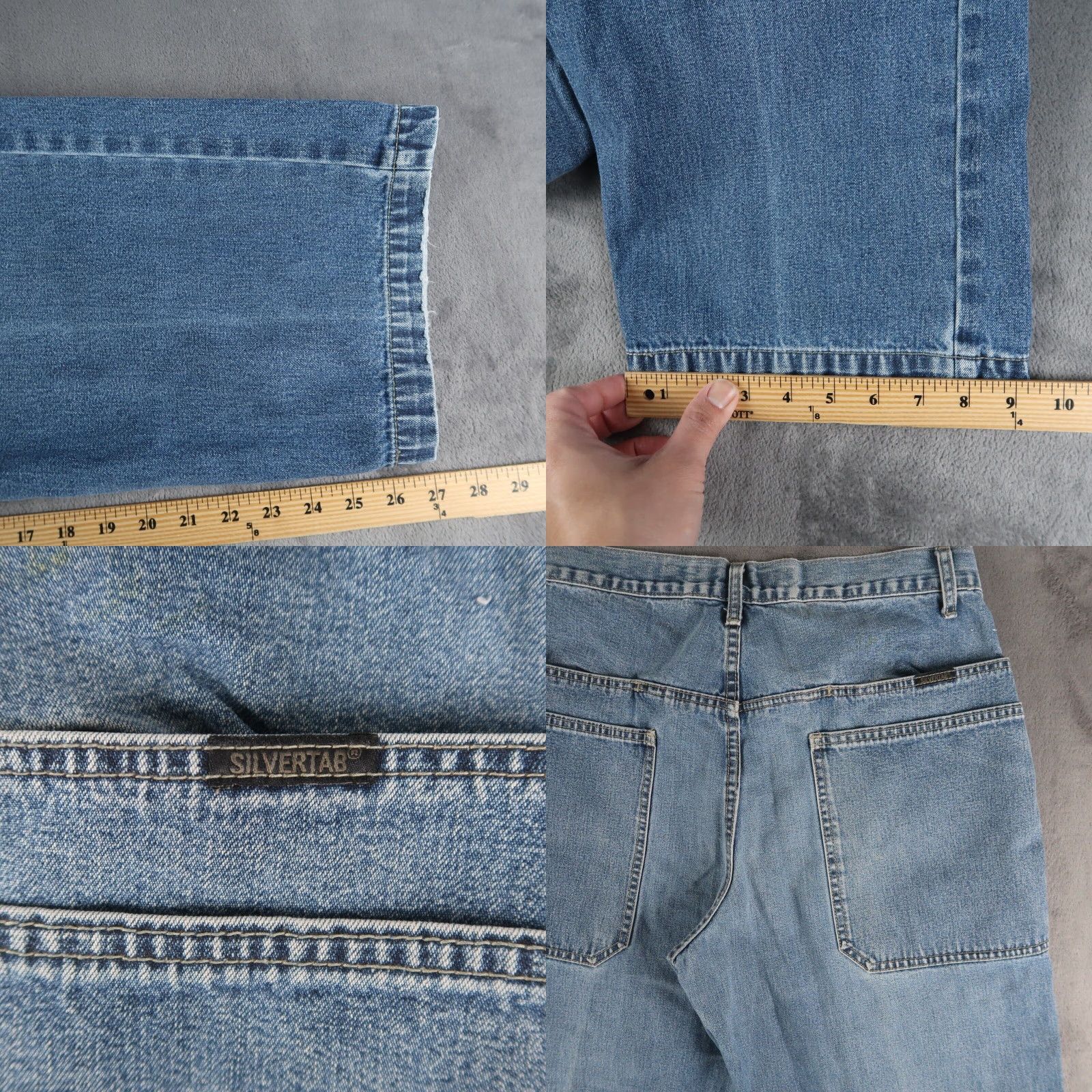 Denime VINTAGE Levi’s Silvertab Baggy Den im Skater Jeans Grunge Y2K 33x30 Big Pockets Jeans Biker Streetwear Skater 90s? Size US 33 - 9 Thumbnail