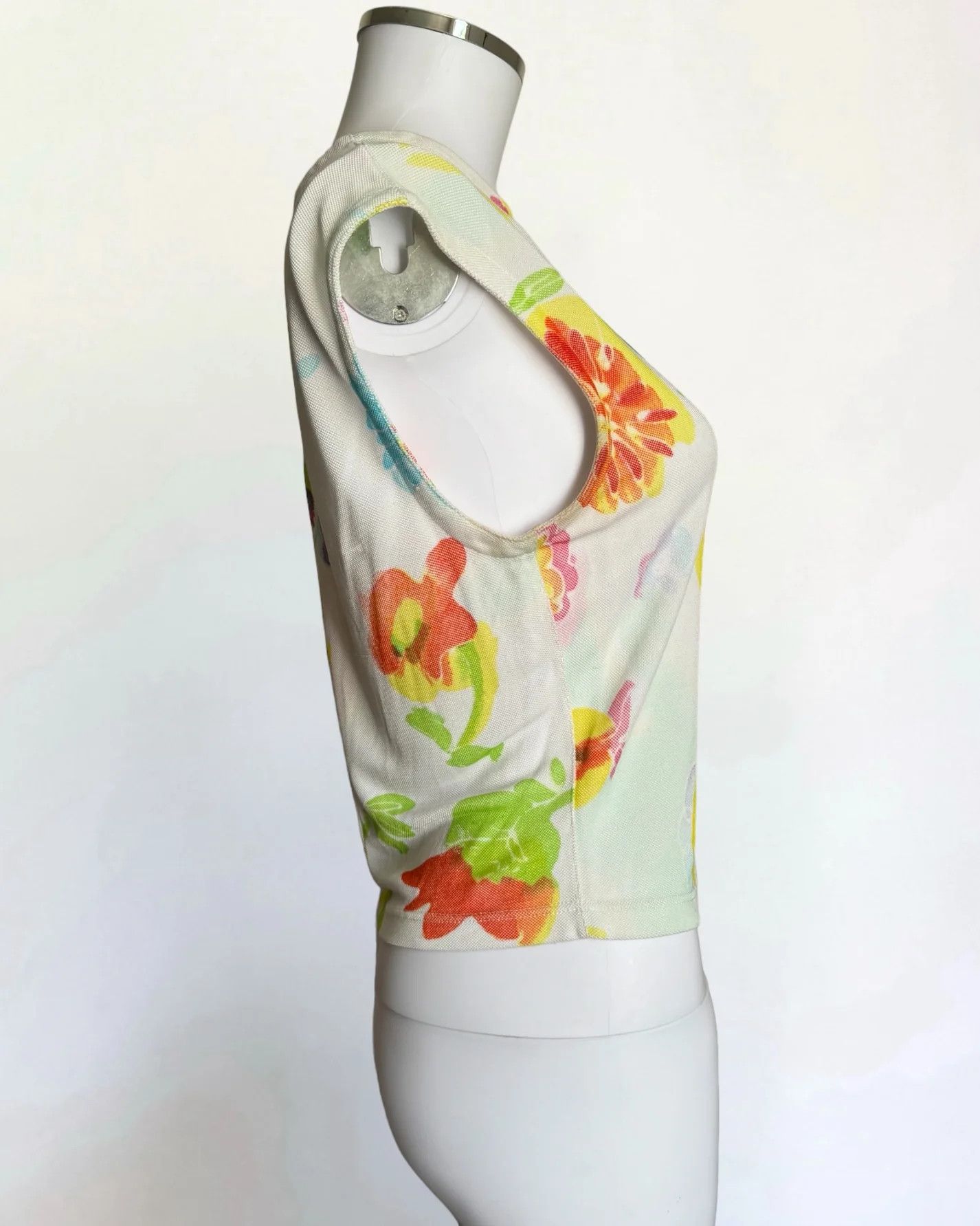 Versace Gianni Versace Floral Crop Top, SS 1996 Size M / US 6-8 / IT 42-44 - 3 Thumbnail
