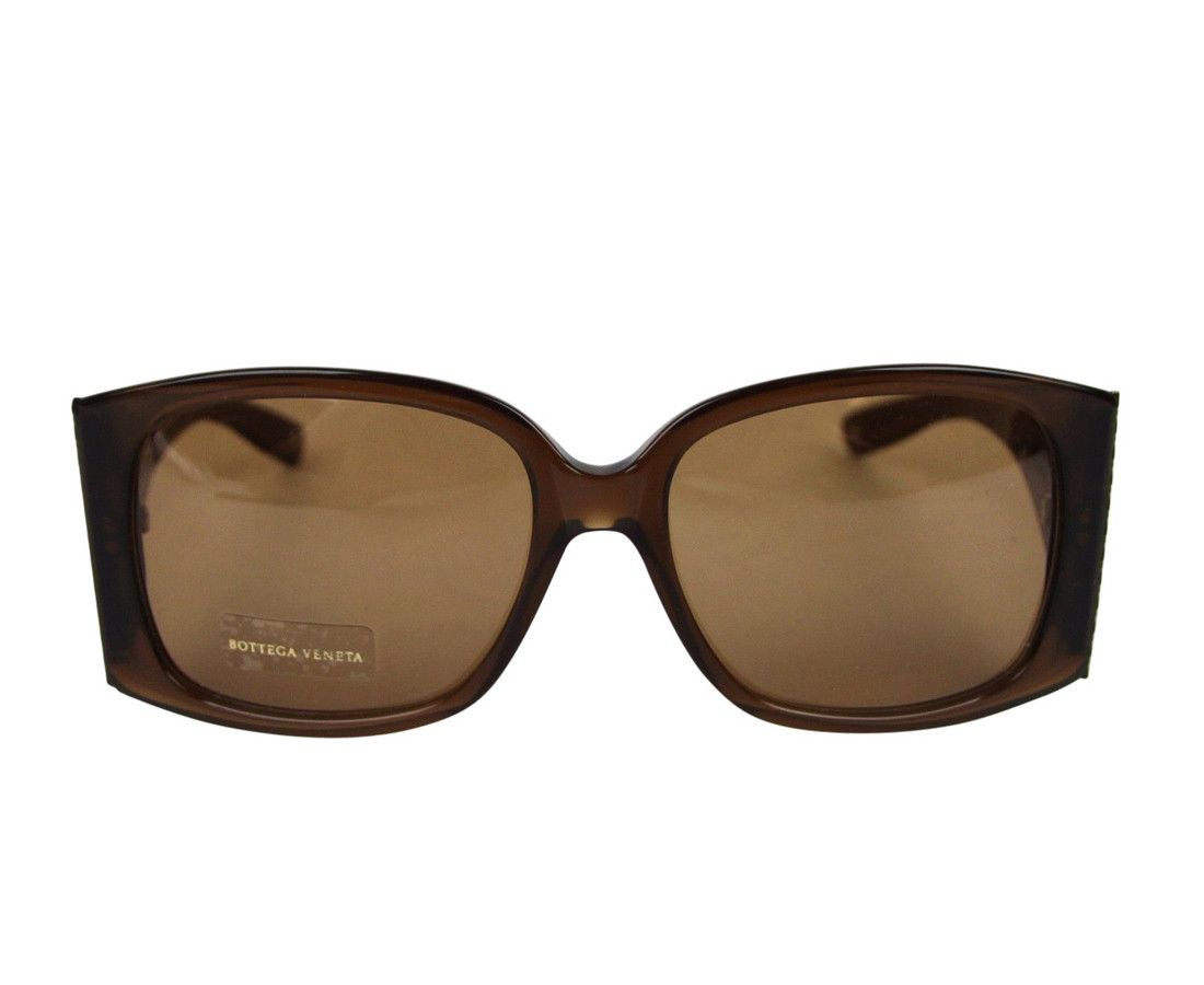Bottega Veneta Women's Square Brown Acetate Medium Sunglasses With Box Size ONE SIZE - 1 Thumbnail
