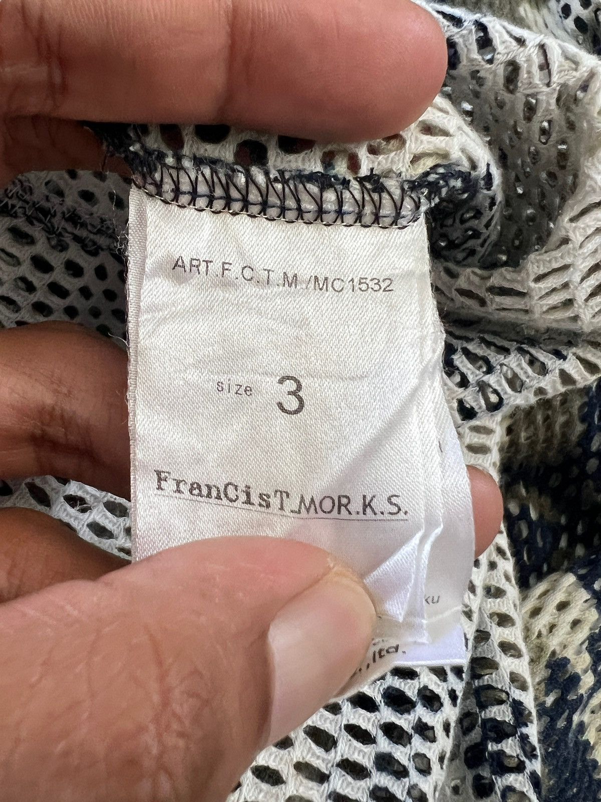 FranCisT MOR.K.S 1990 FranCisT MOR.K.S Camo Mesh Zipper Sweater Size US S / EU 44-46 / 1 - 15 Thumbnail