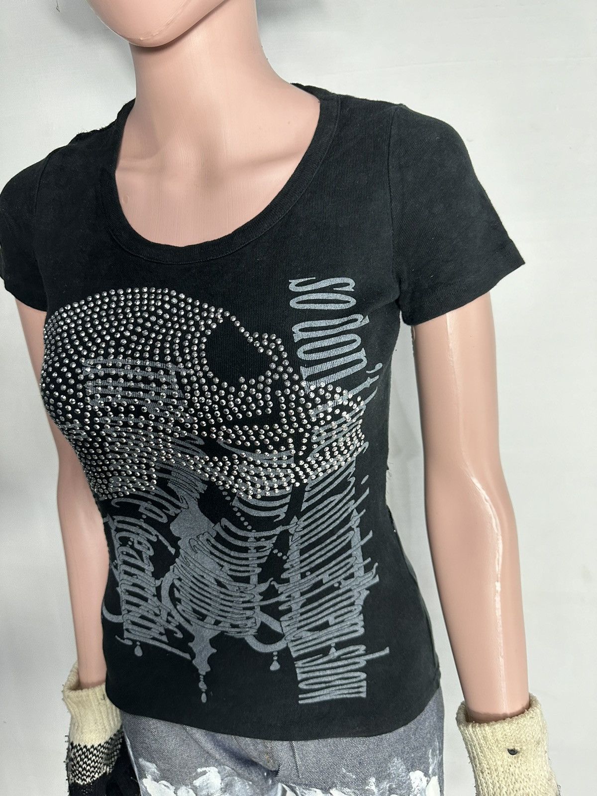 Japanese Brand MKR Japanese Sparkling Skull Punk Bondage Tshirt Size M / US 6-8 / IT 42-44 - 5 Thumbnail
