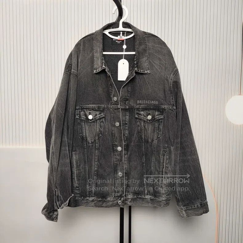 Balenciaga Balenciaga Denim Jacket Gray Size S Size US S / EU 44-46 / 1 - 1 Thumbnail