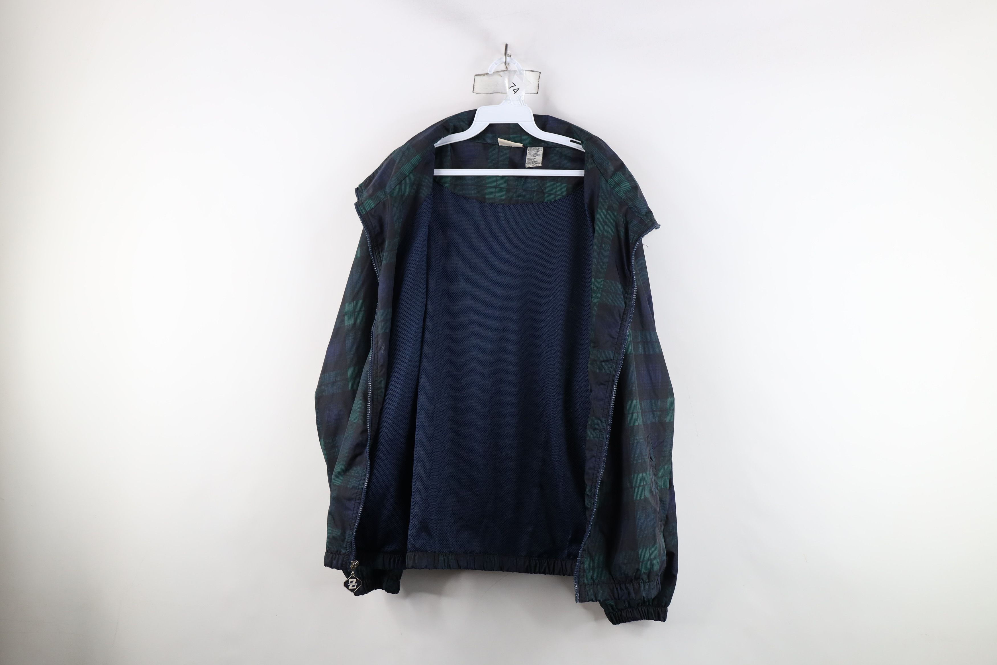 Vintage Vintage 90s Streetwear Full Zip Windbreaker Jacket Plaid Size US L / EU 52-54 / 3 - 11 Thumbnail