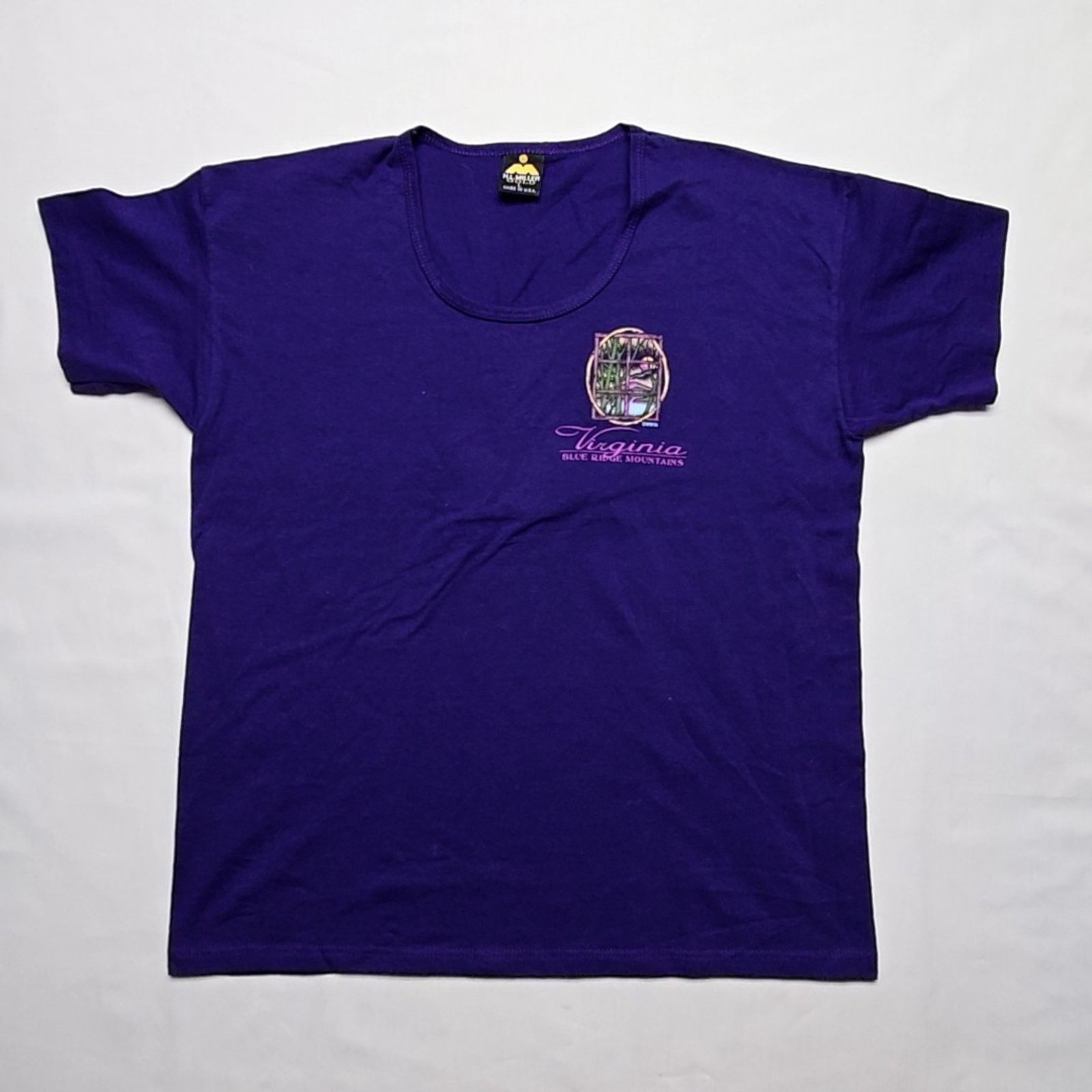 Vintage Vintage Virginia Blue Ridge Mountains Shirt Purple L Tee 90s Size L / US 10 / IT 46 - 1 Thumbnail