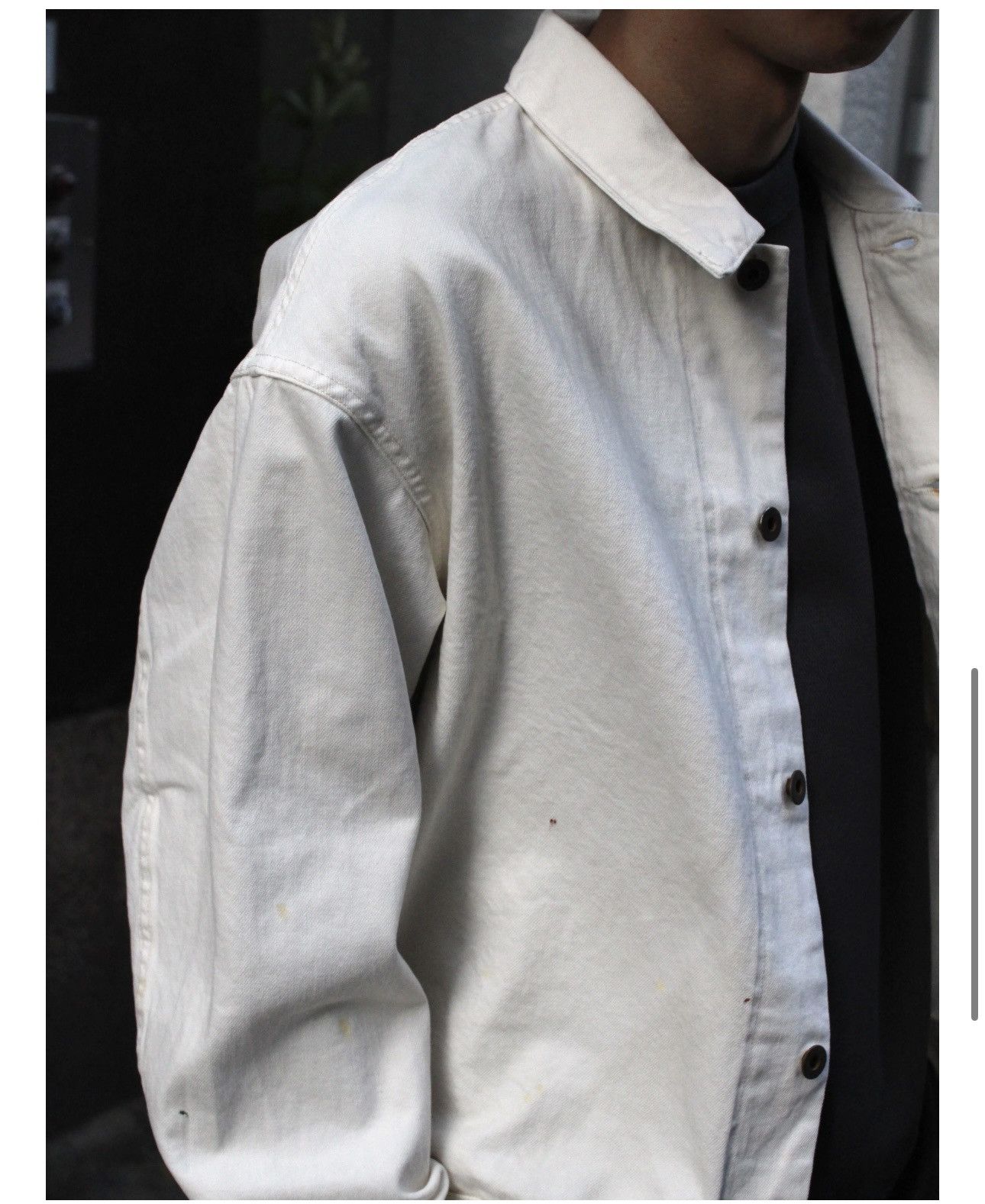 YOKO SAKAMOTO YOKO SAKAMOTO DENIM JACKET WHITE W PAINT Size US L / EU 52-54 / 3 - 3 Thumbnail