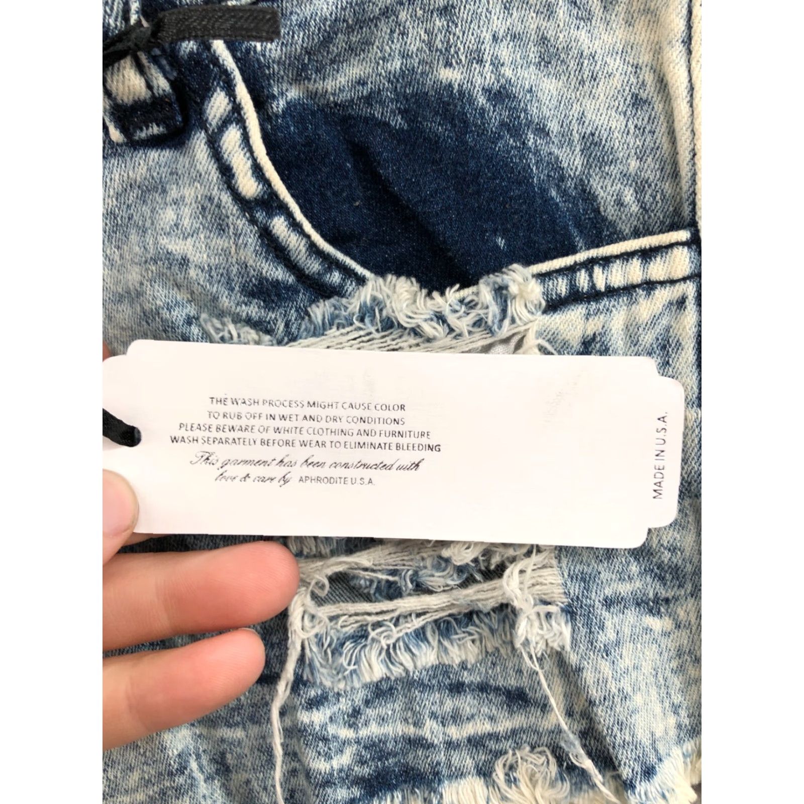 Vintage Aphrodite Denim Cut-Off Shorts Womens Size L Medium Wash Blue Regular Rise 5-Pocket S Solid Pattern Jeans Size 36" / US 14 / IT 50 - 5 Thumbnail