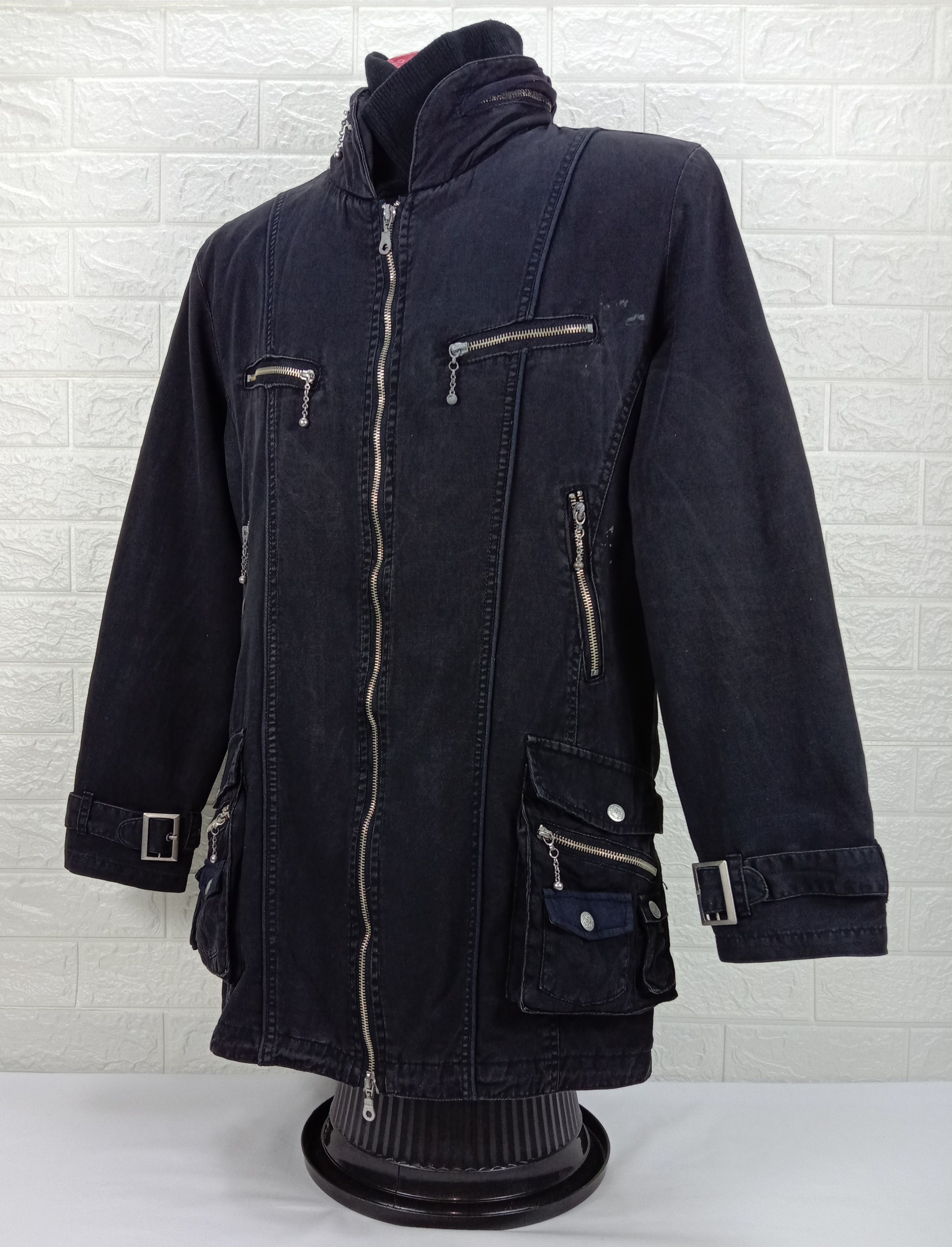 In The Attic Vintage In The Attic Punk Bondage Multi Pocket Black Jacket Size US L / EU 52-54 / 3 - 3 Thumbnail