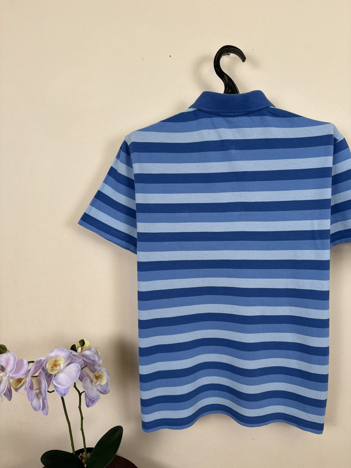 Other 🇫🇷 Lacoste Polo T shirt Striped Blue Sz L Luxury Casual Size US L / EU 52-54 / 3 - 11 Thumbnail