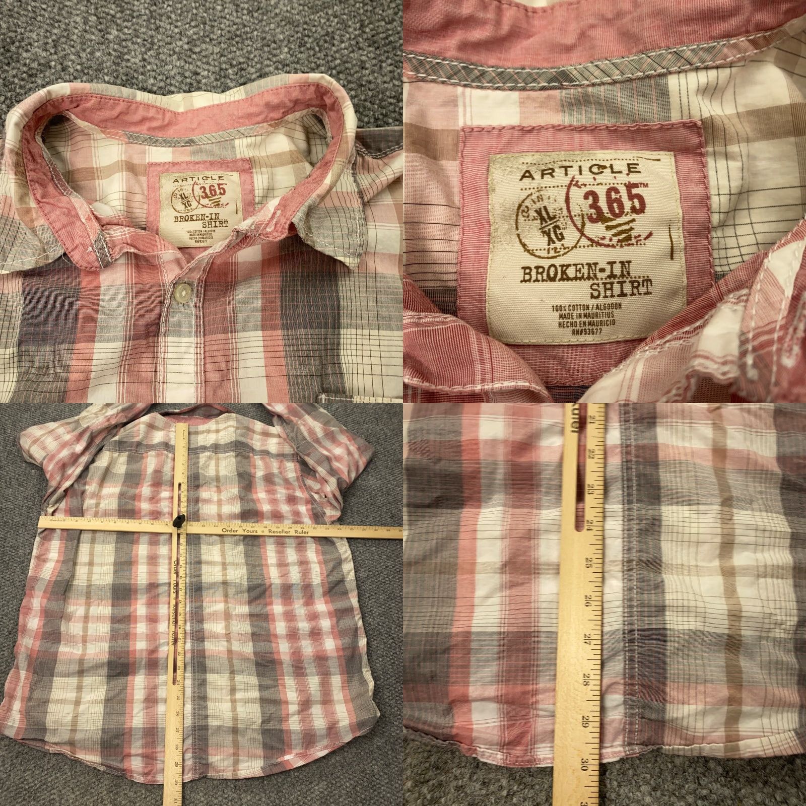 Vintage VINTAGE Article 365 Plaid Button-Up Shirt Mens XL Pink Long Sleeve Lightweight Classic Outdoor Size US XL / EU 56 / 4 - 8 Thumbnail