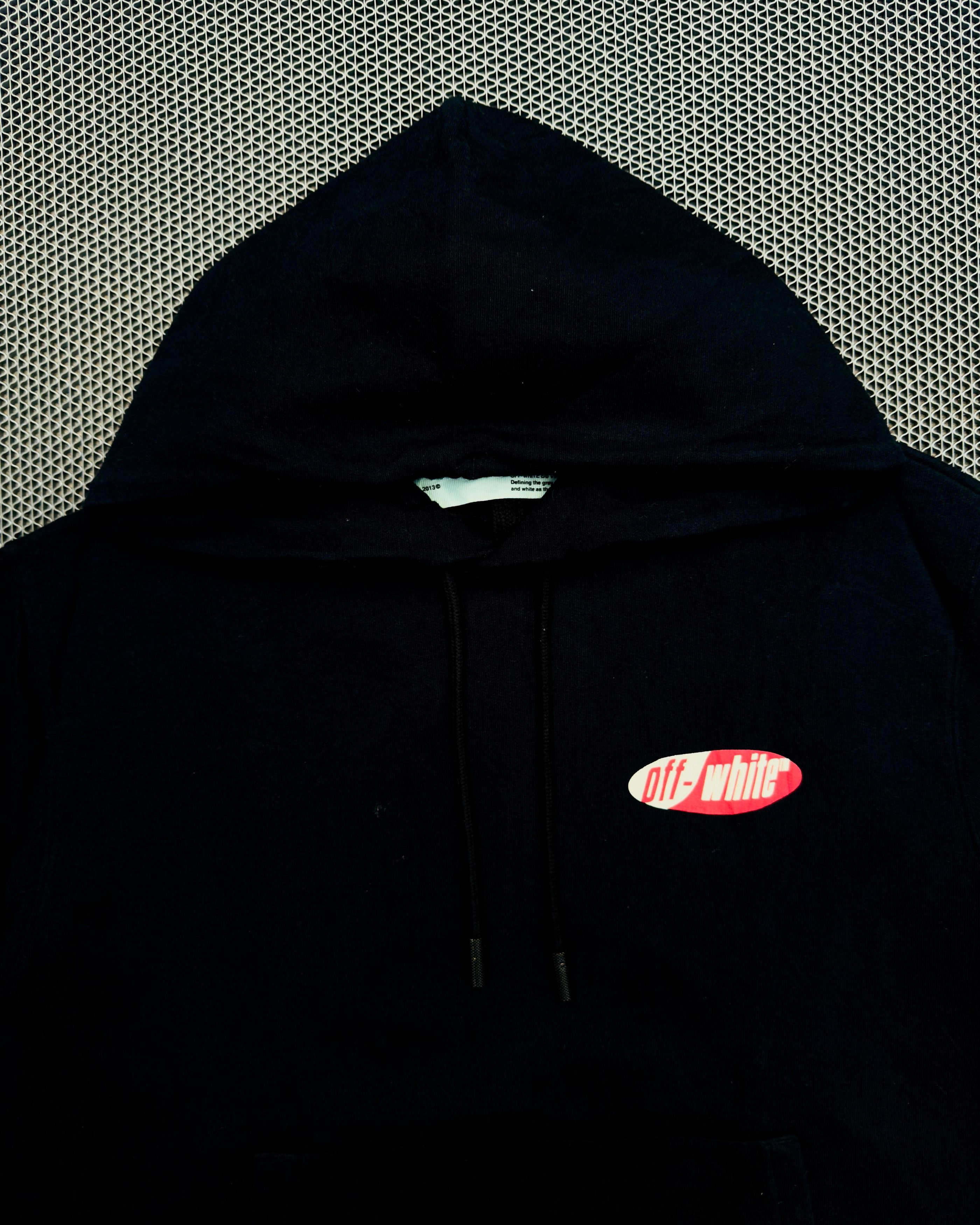 Off-White OFF-WHITE DIAGONAL SPLIT LOGO HOODIE SS19 Size US L / EU 52-54 / 3 - 2 Thumbnail