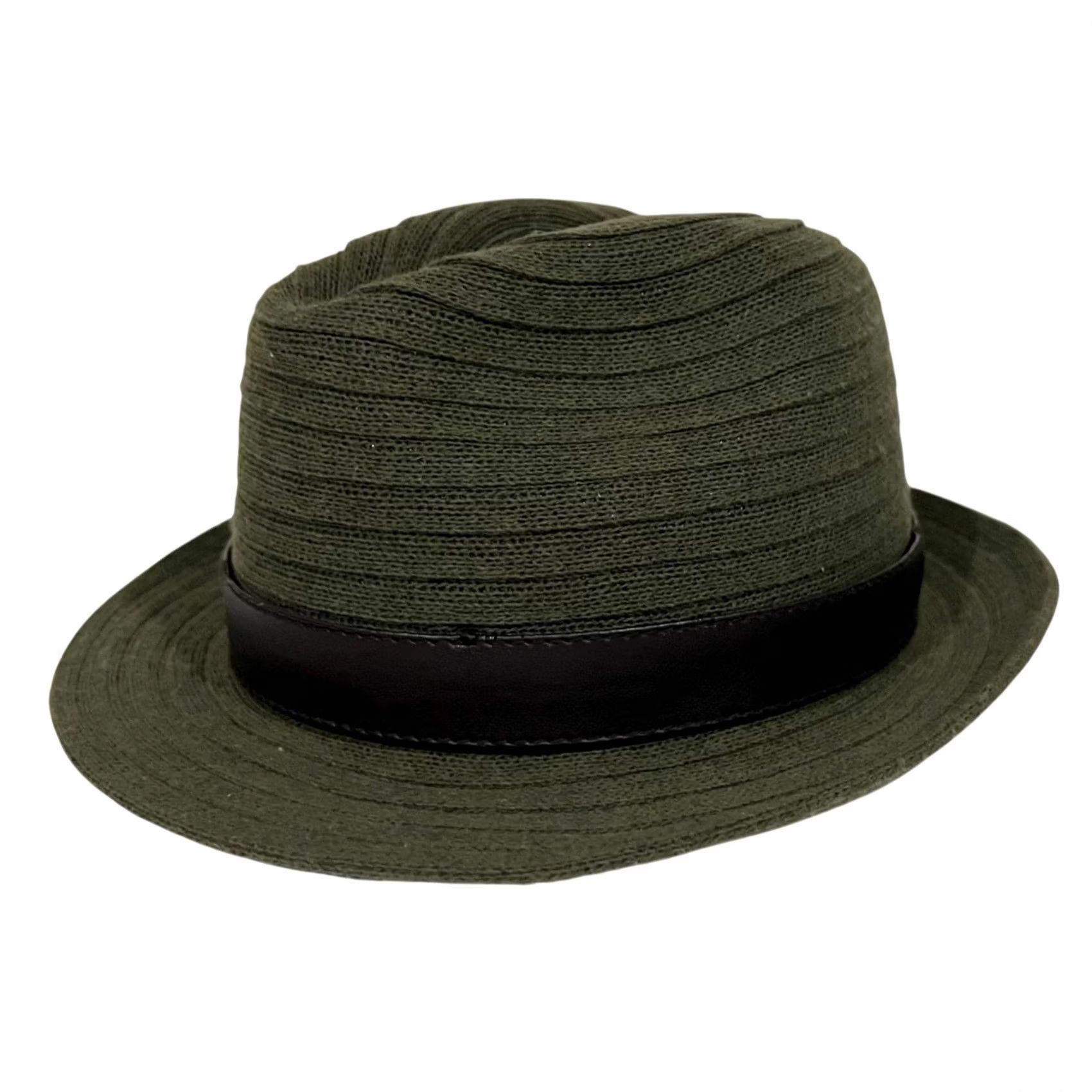 Nordstrom Nordstrom Trilby Hat Fedora Wool Nylon Green with Black Band Unisex One Size Green Mens Womens Hats Size ONE SIZE - 5 Thumbnail