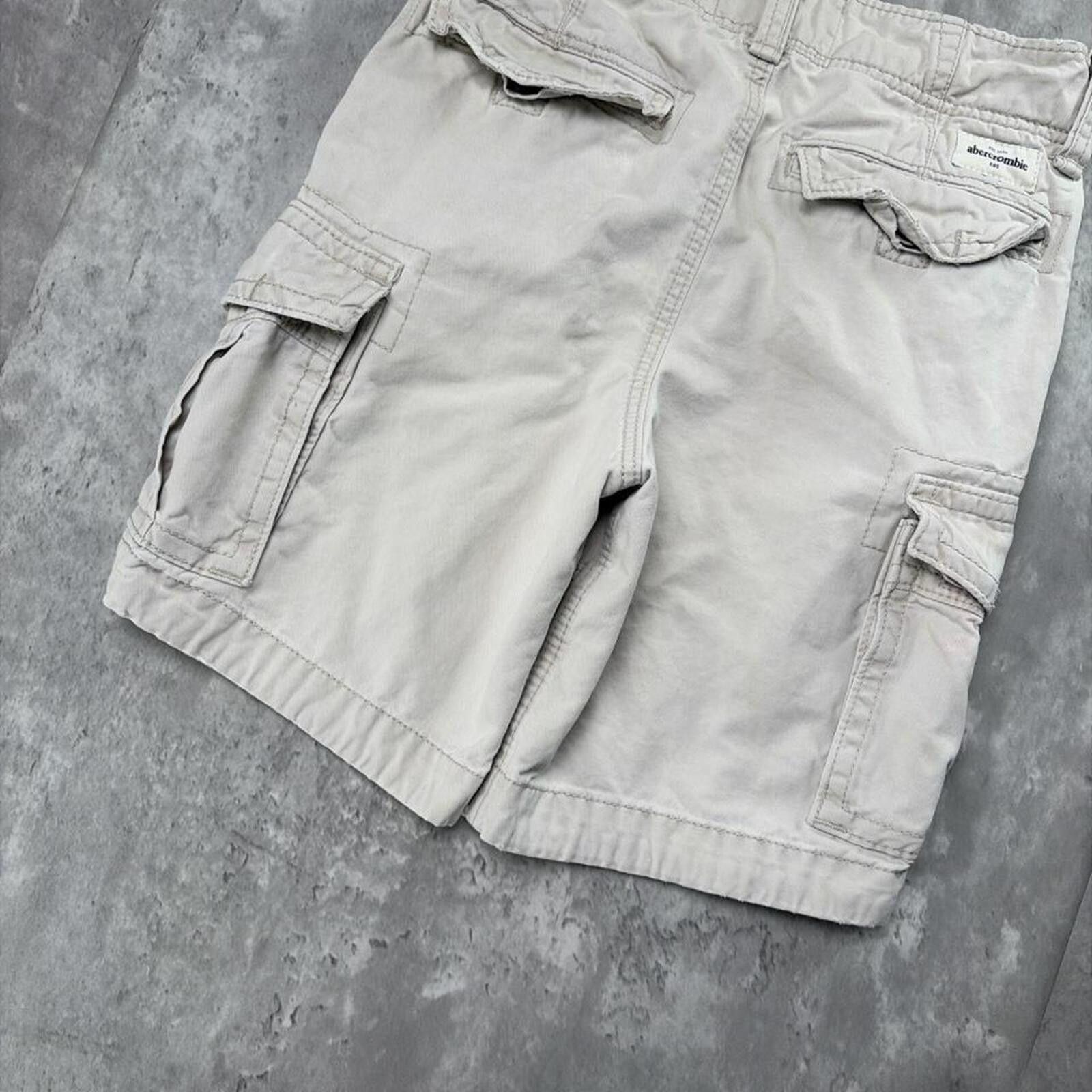 Abercrombie & Fitch Y2K Beige Abercrombie & Fitch Grunge Baggy Cargo Shorts Size 26" / US 2 / IT 38 - 4 Thumbnail