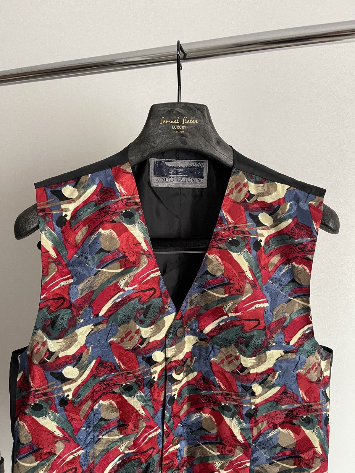 4YOU Vintage Abstract Art Print Vest by 4YOU Tailoring L Size 40R - 2 Thumbnail