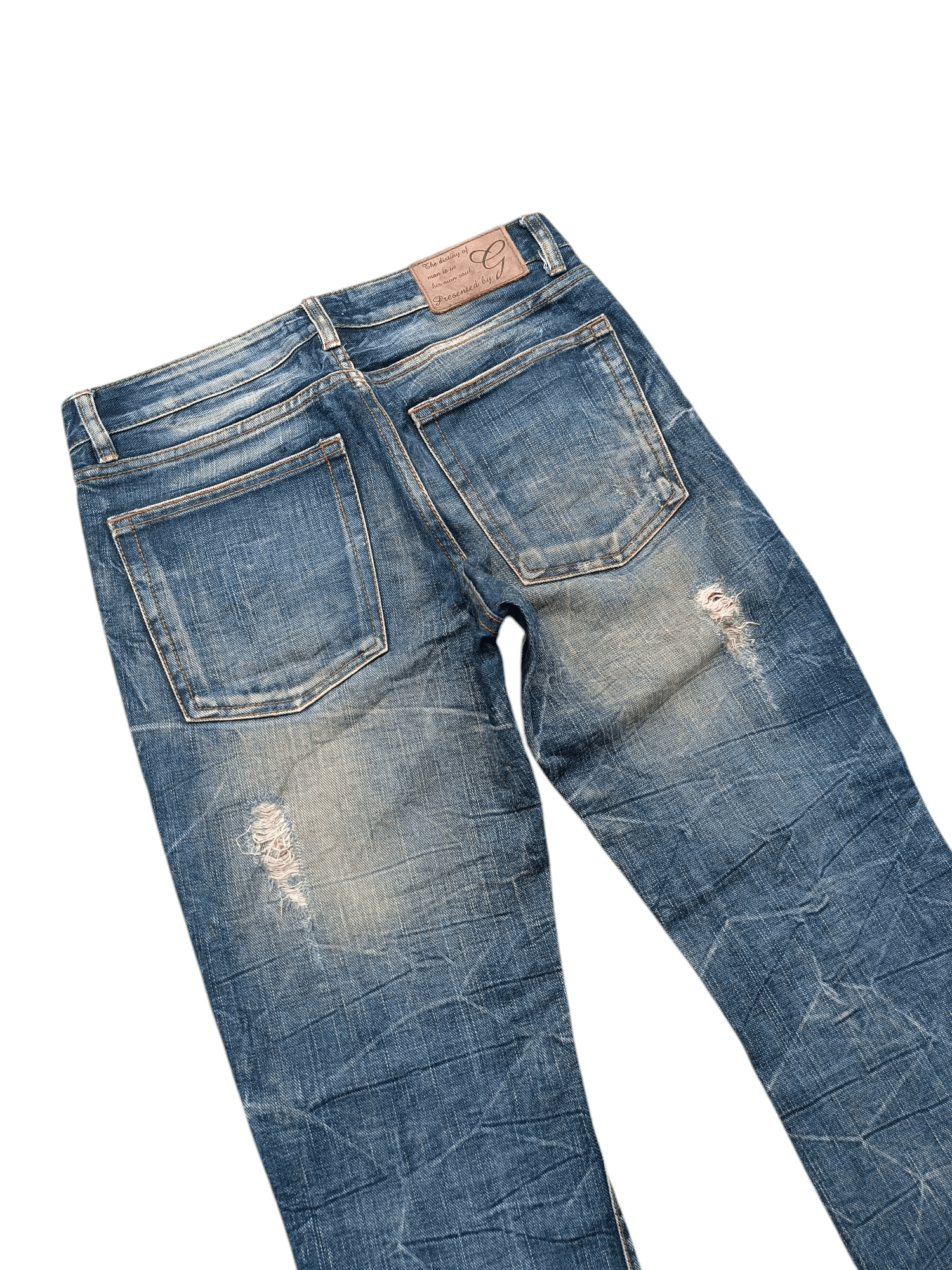 Japanese Brand Flared Bootcut Distressed Whiskers Japanese Brand GOA Denim Size US 30 / EU 46 - 3 Thumbnail
