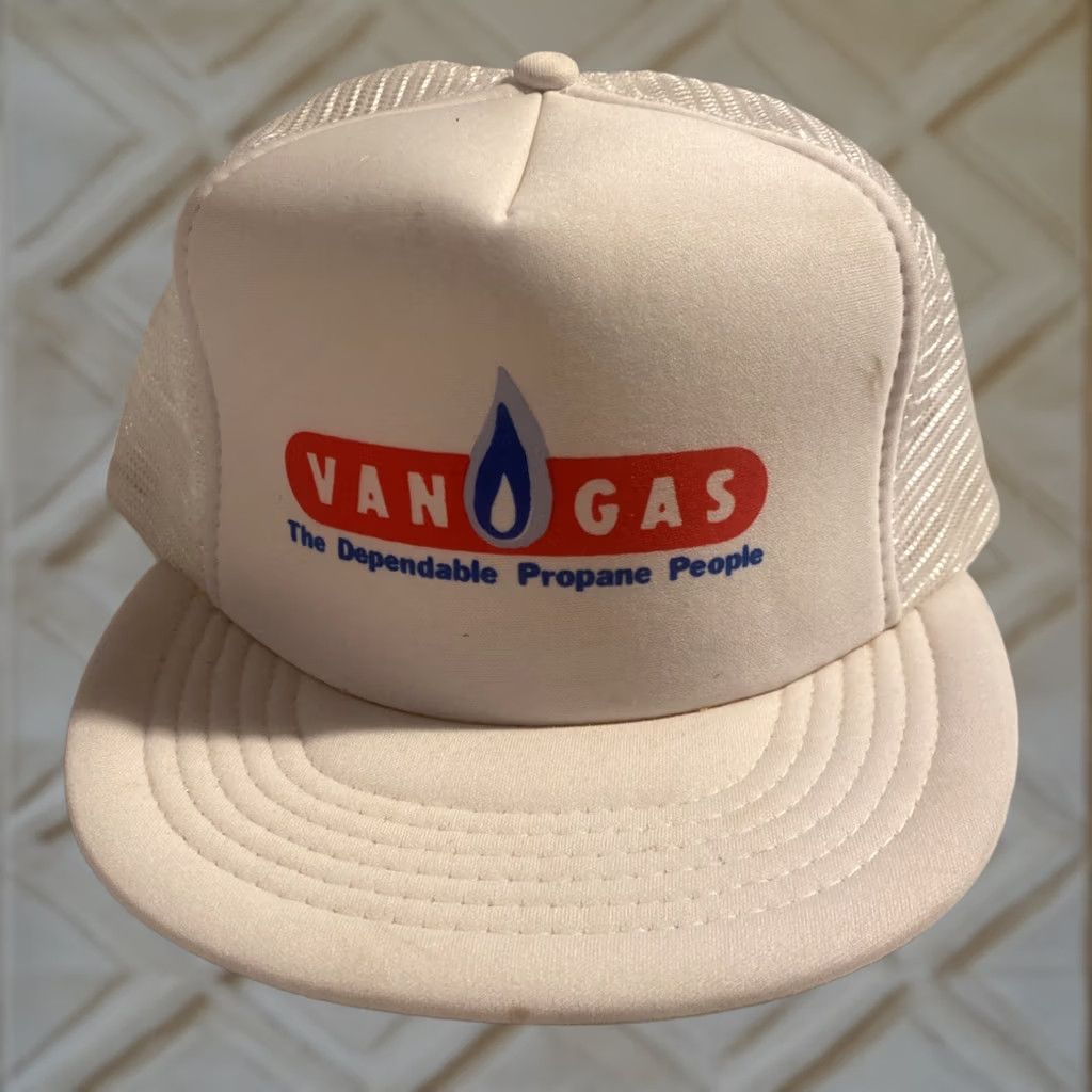 GAS VINTAGE DA Propane People White SnapBack Hat Mens Adjustable Hat Size ONE SIZE - 1 Thumbnail