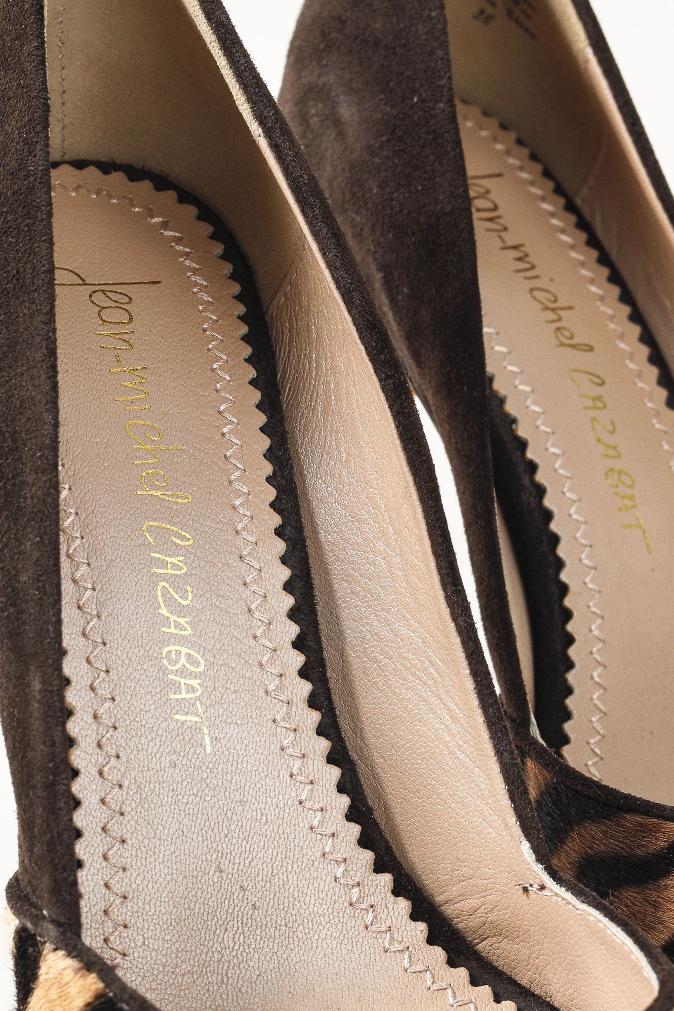 CAZABAT Jean-Michel Cazabat Animal Print Ponyhair/Suede Pointy Pumps Size US 5.5 / IT 35.5 - 9 Thumbnail
