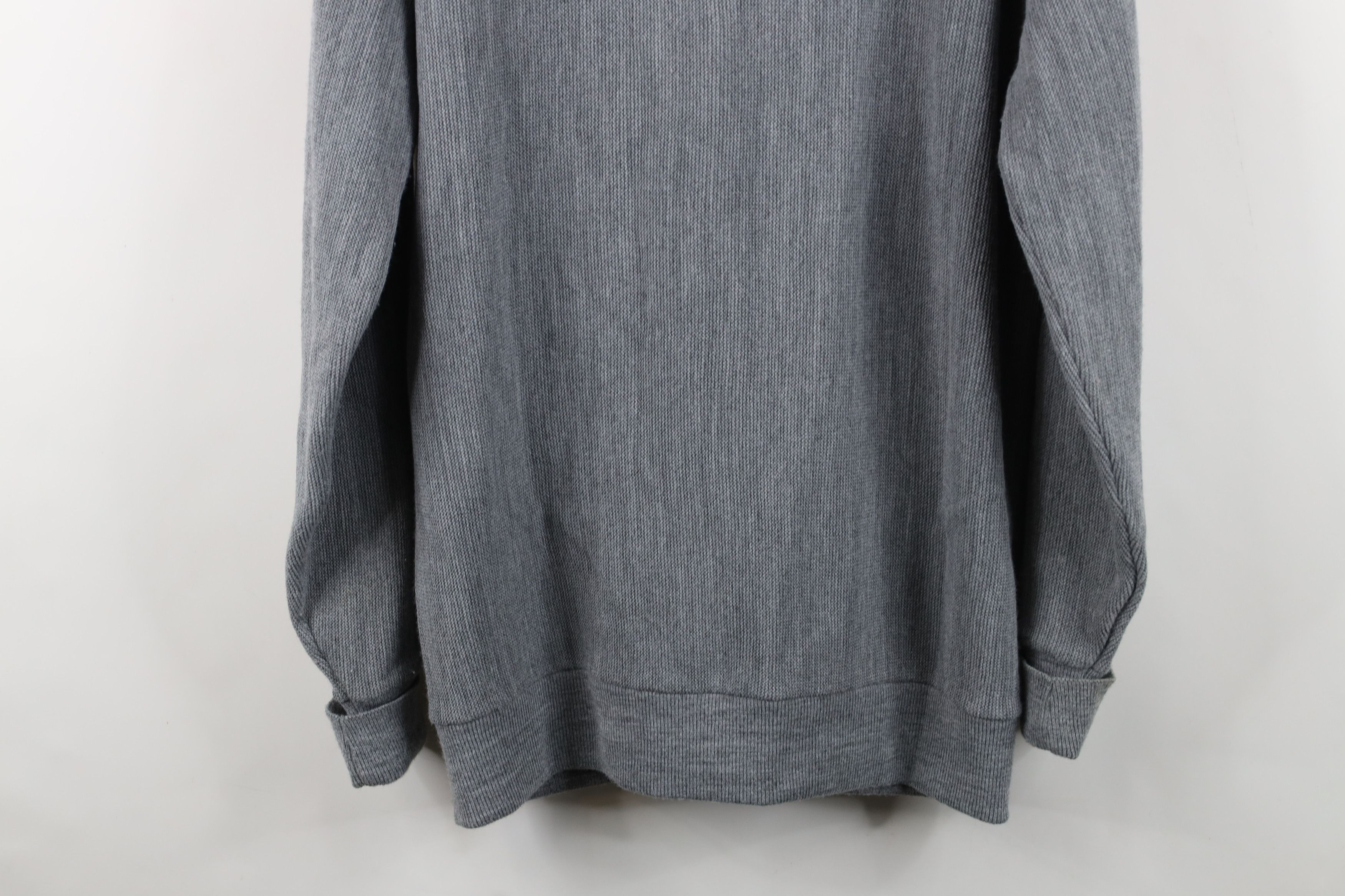 Vintage Vintage 90s Streetwear Blank Knit Cardigan Sweater Gray USA Size US L / EU 52-54 / 3 - 11 Thumbnail