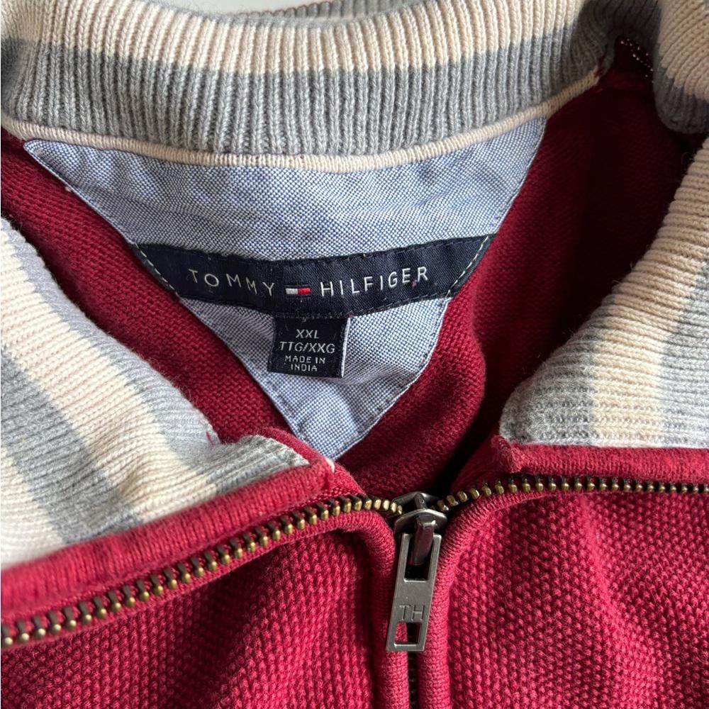 Tommy Hilfiger Tommy Hilfiger Red Quarter Zip Sweater Size US XXL / EU 58 / 5 - 4 Thumbnail