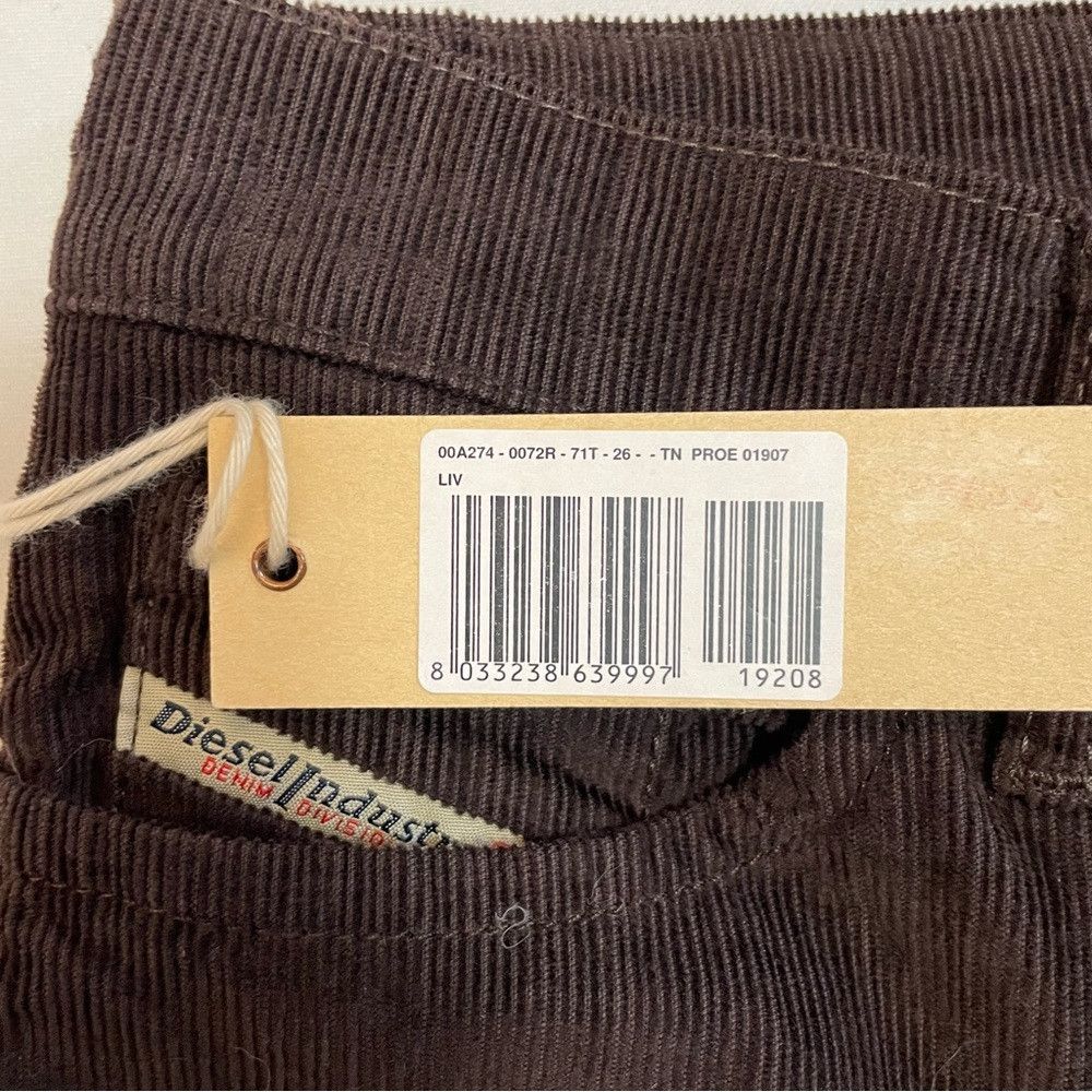 Diesel NWT New Diesel Straight Leg Corduroy Brown Pants Size 25 Size 25" / US 0 / IT 36 - 6 Thumbnail