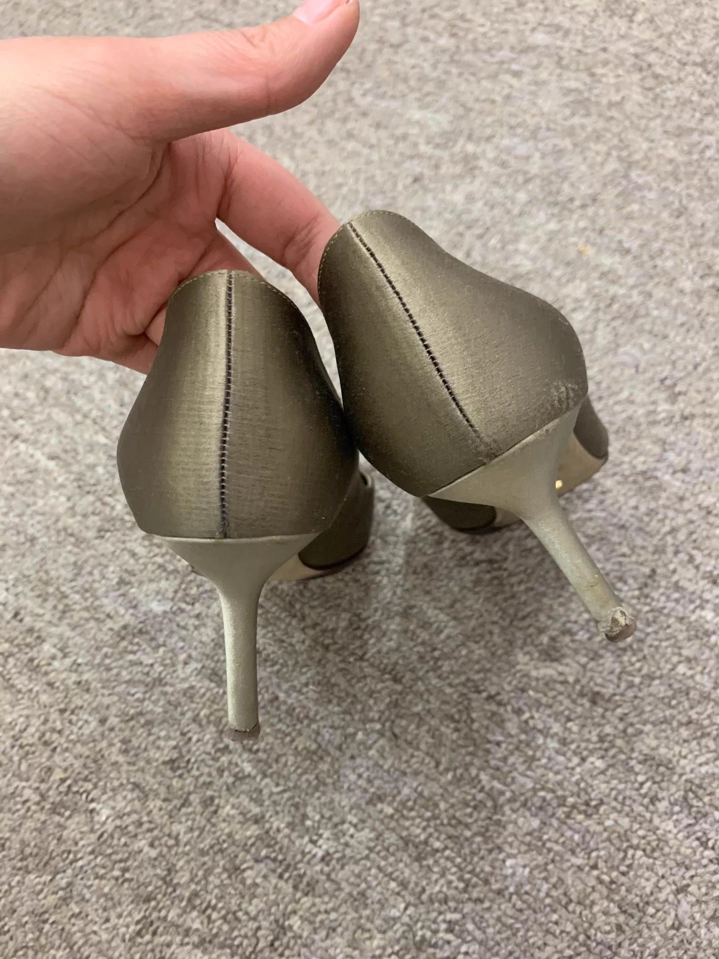 Sergio Rossi Sergio Rossi Green Peep Toe Crystal Heels 36.5 Size US 5.5 / IT 35.5 - 3 Thumbnail