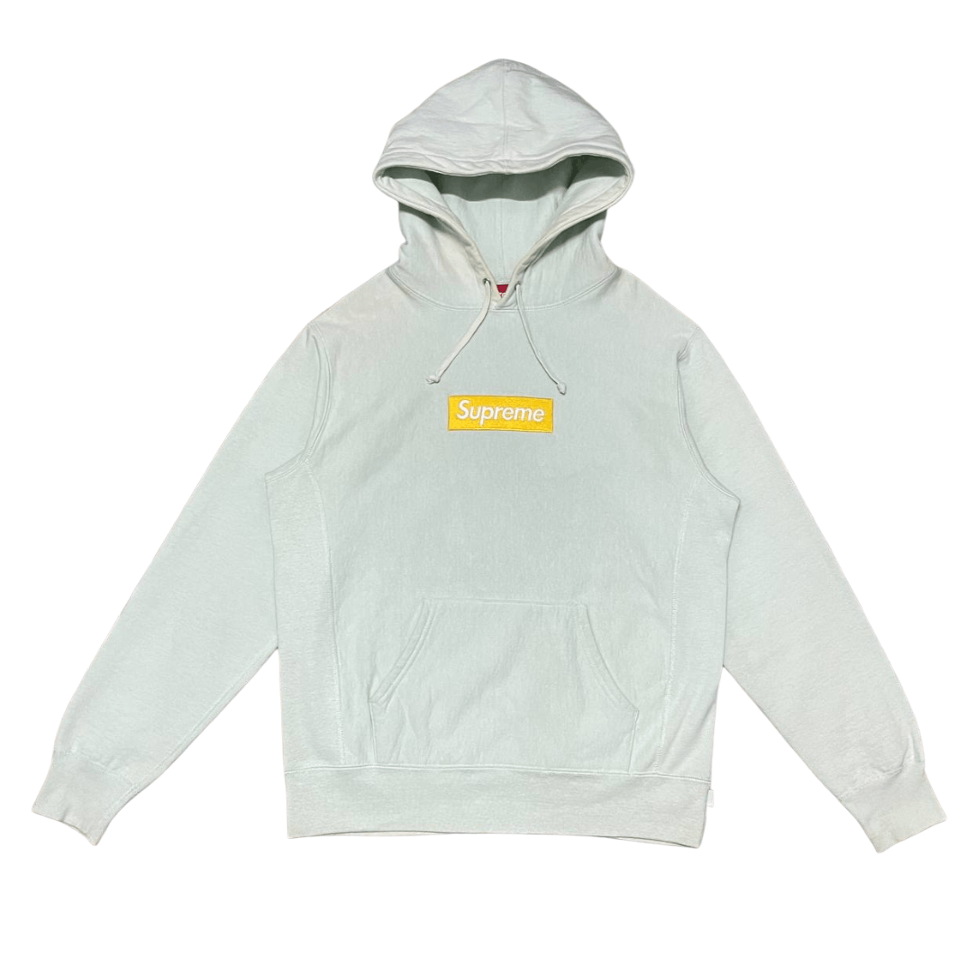 image of Og Supreme Box Logo Fw17 Hoodie Ice Blue, Men's (Size Medium)