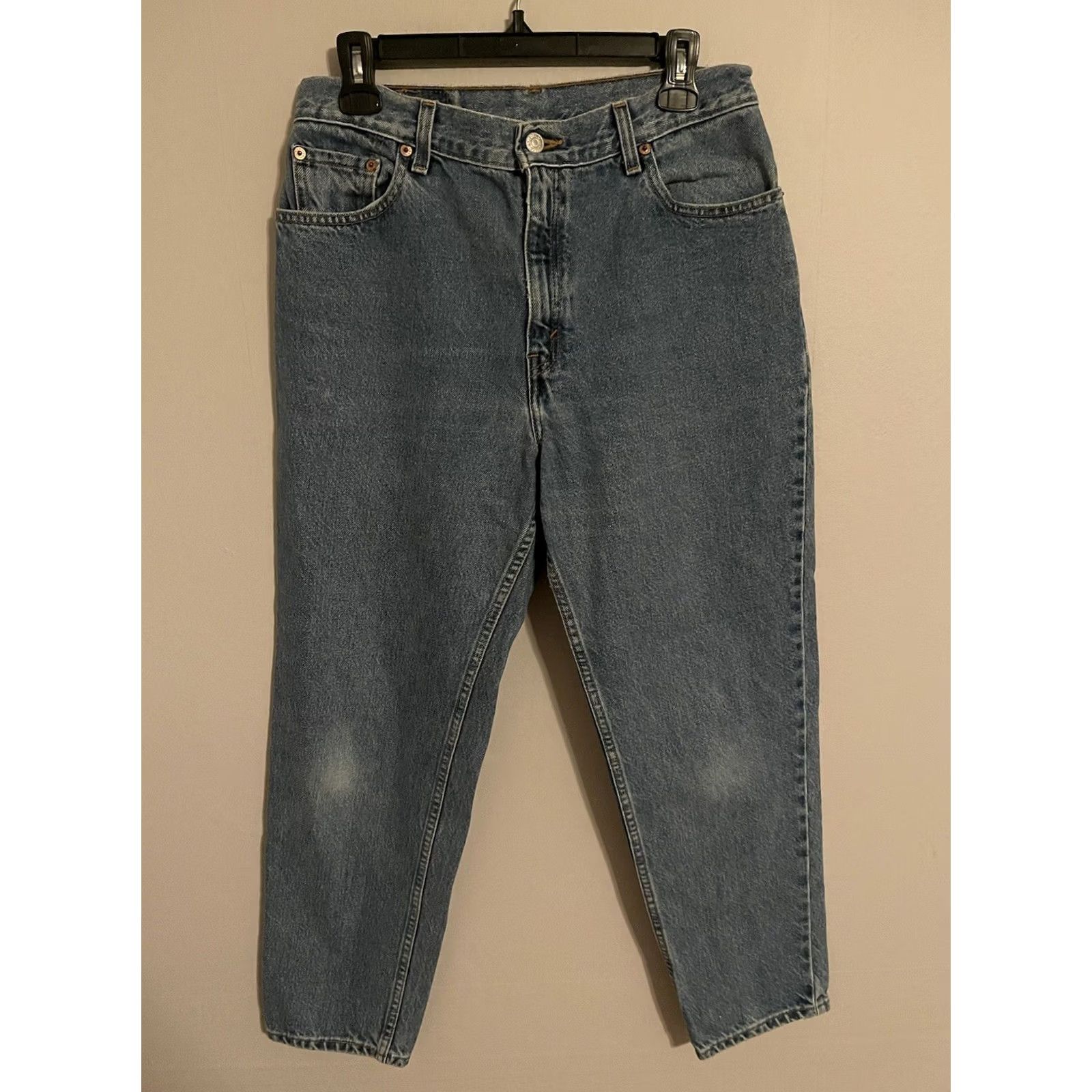 Levi's VINTAGE Levi's 550 Jeans Light Wash High Rise Denim Womens 12 Mis S 31x29 Size 34" / US 12 / IT 48 - 3 Thumbnail