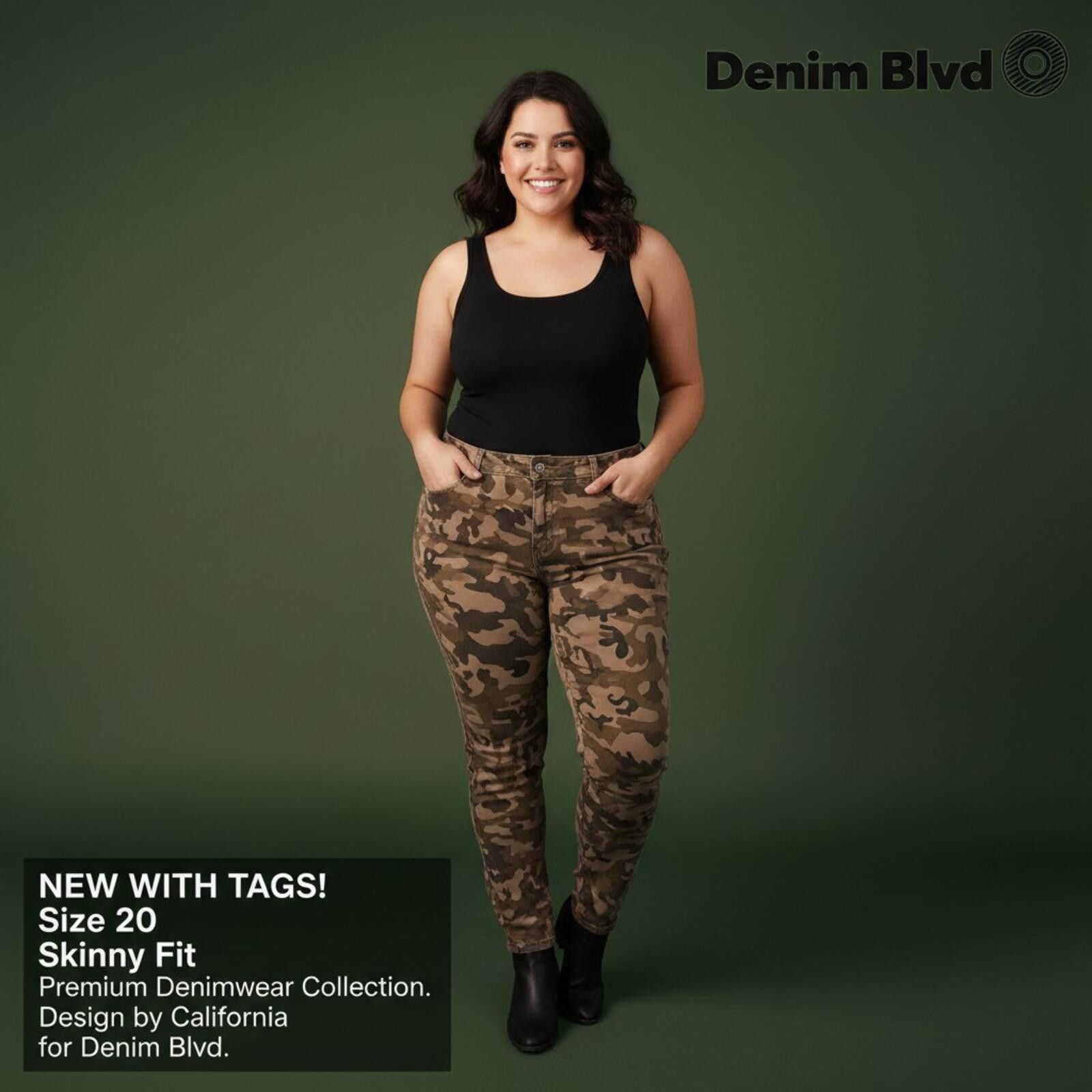 Other Denim Blvd. Premium Skinny Fit Camo Pants Size 20 Size 42" / US 20 - 2 Thumbnail
