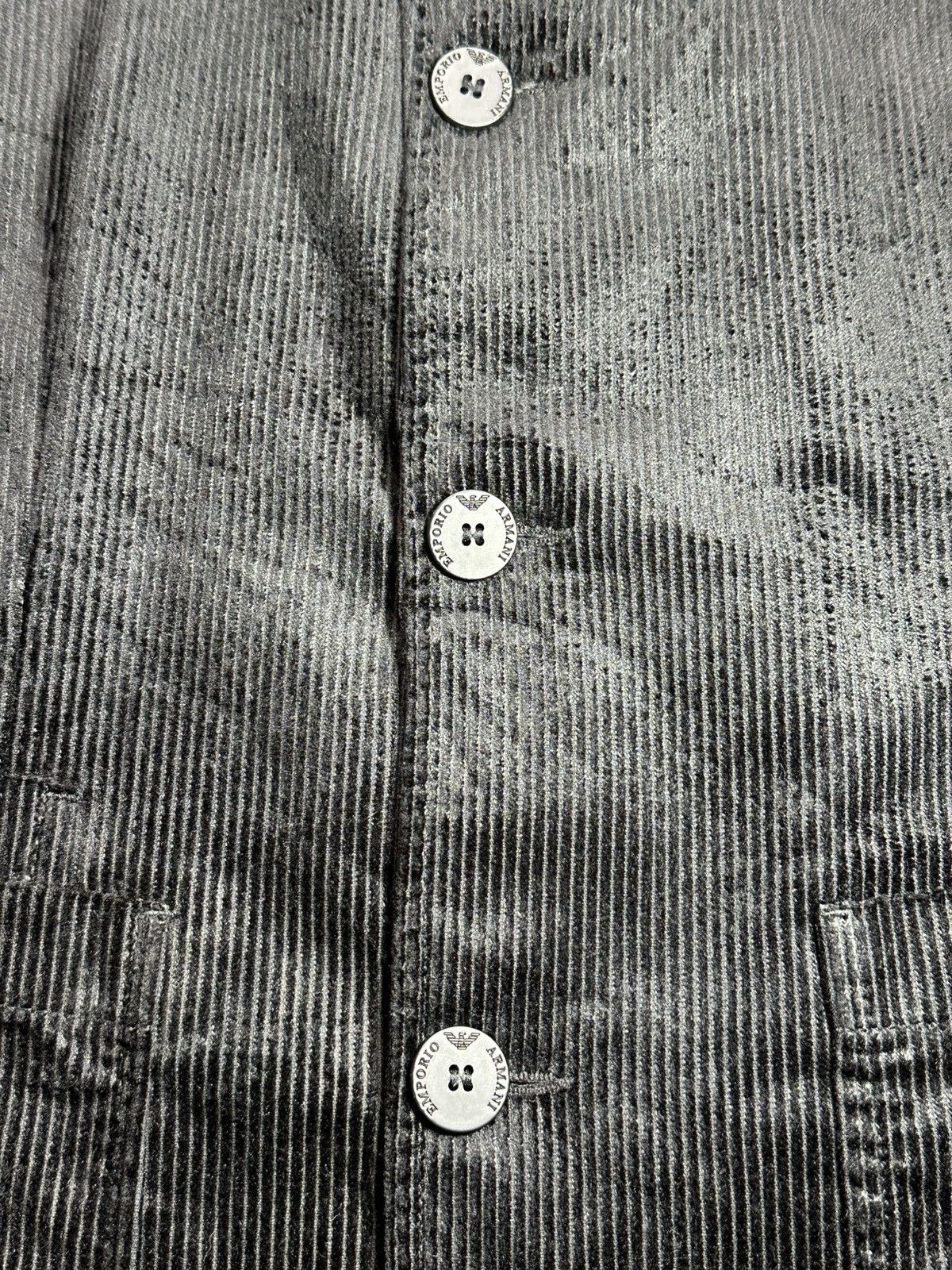 Emporio Armani Emporio Armani Black Corduroy Blazer Jacket Size 40R - 7 Thumbnail