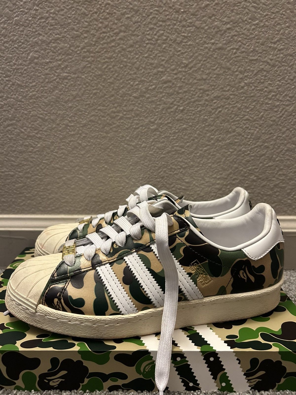 Adidas × Bape BAPE X SUPERSTAR 80S 'ABC CAMO' Size US 6.5 / EU 39-40 - 3 Thumbnail