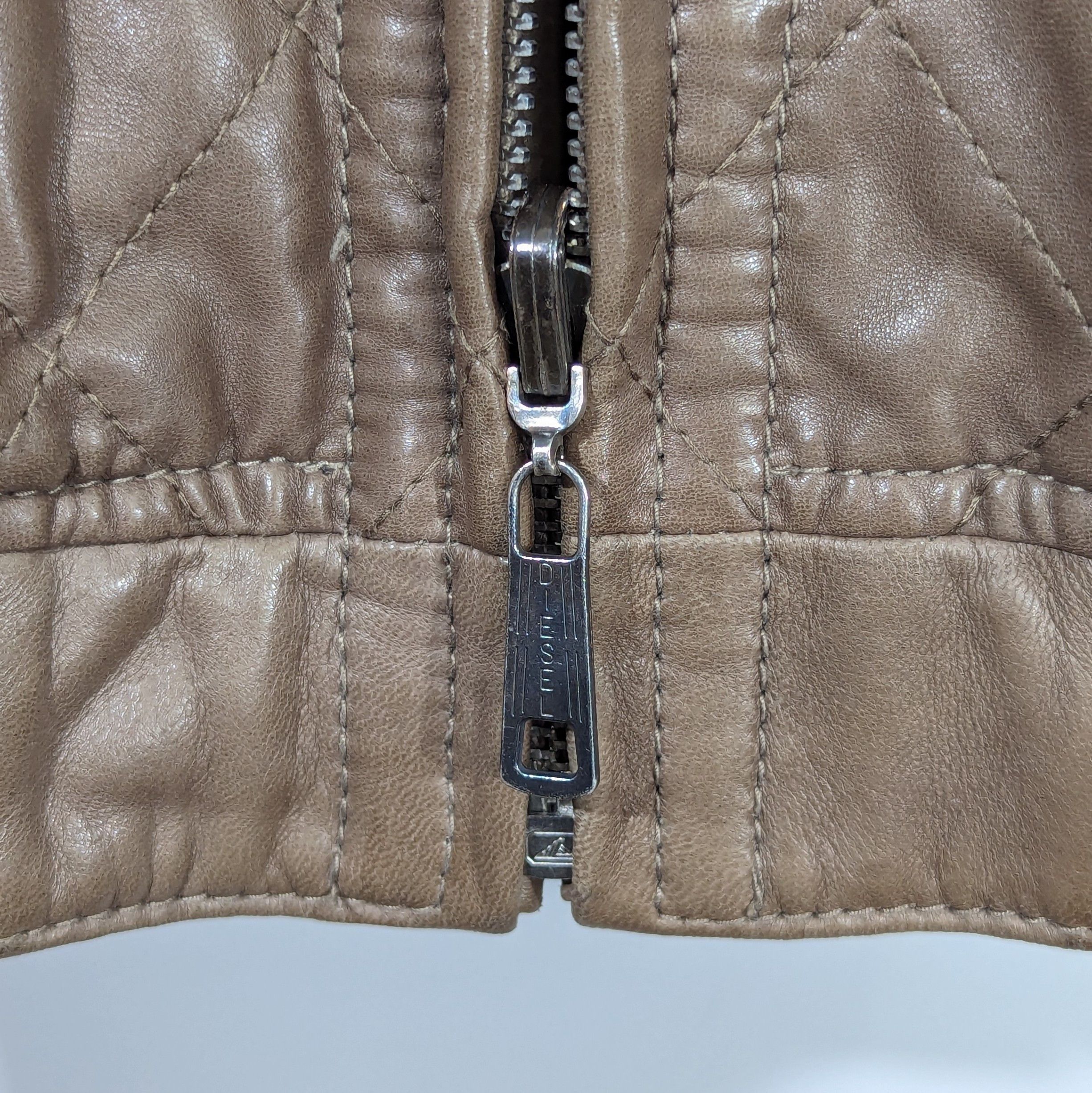 Diesel Diesel Reversible Leather and Polyester Jacket Beige Size S Size S / US 4 / IT 40 - 9 Thumbnail