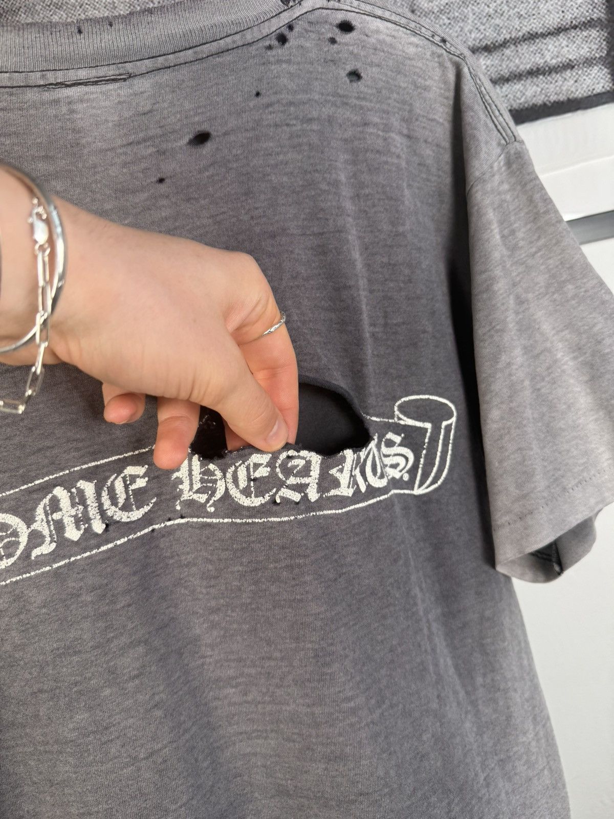 Chrome Hearts ULTIMATE VINTAGE CHROME⛓️90s THRASHED & SUNFADED LOGO POCKET Size US L / EU 52-54 / 3 - 6 Thumbnail