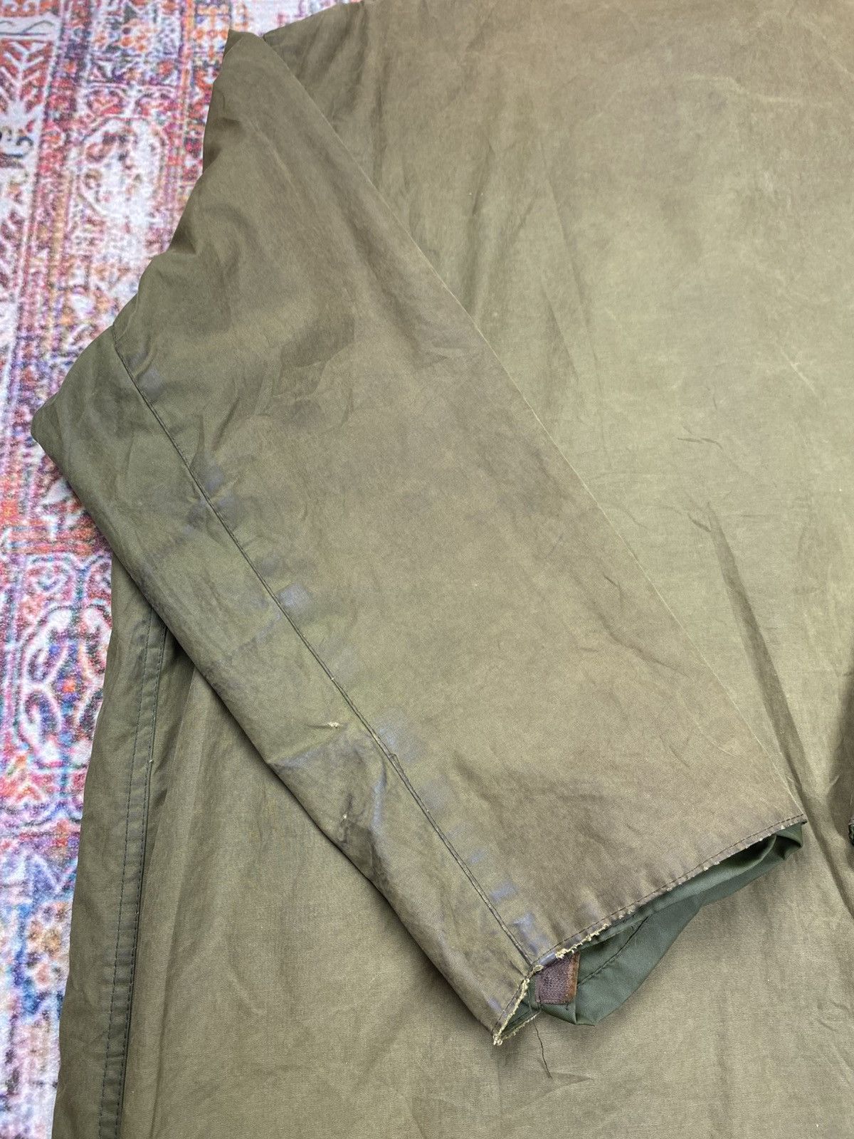 Barbour Vintage Sunfaded Barbour Border Waxed Jacket Made in England Size US XL / EU 56 / 4 - 13 Thumbnail
