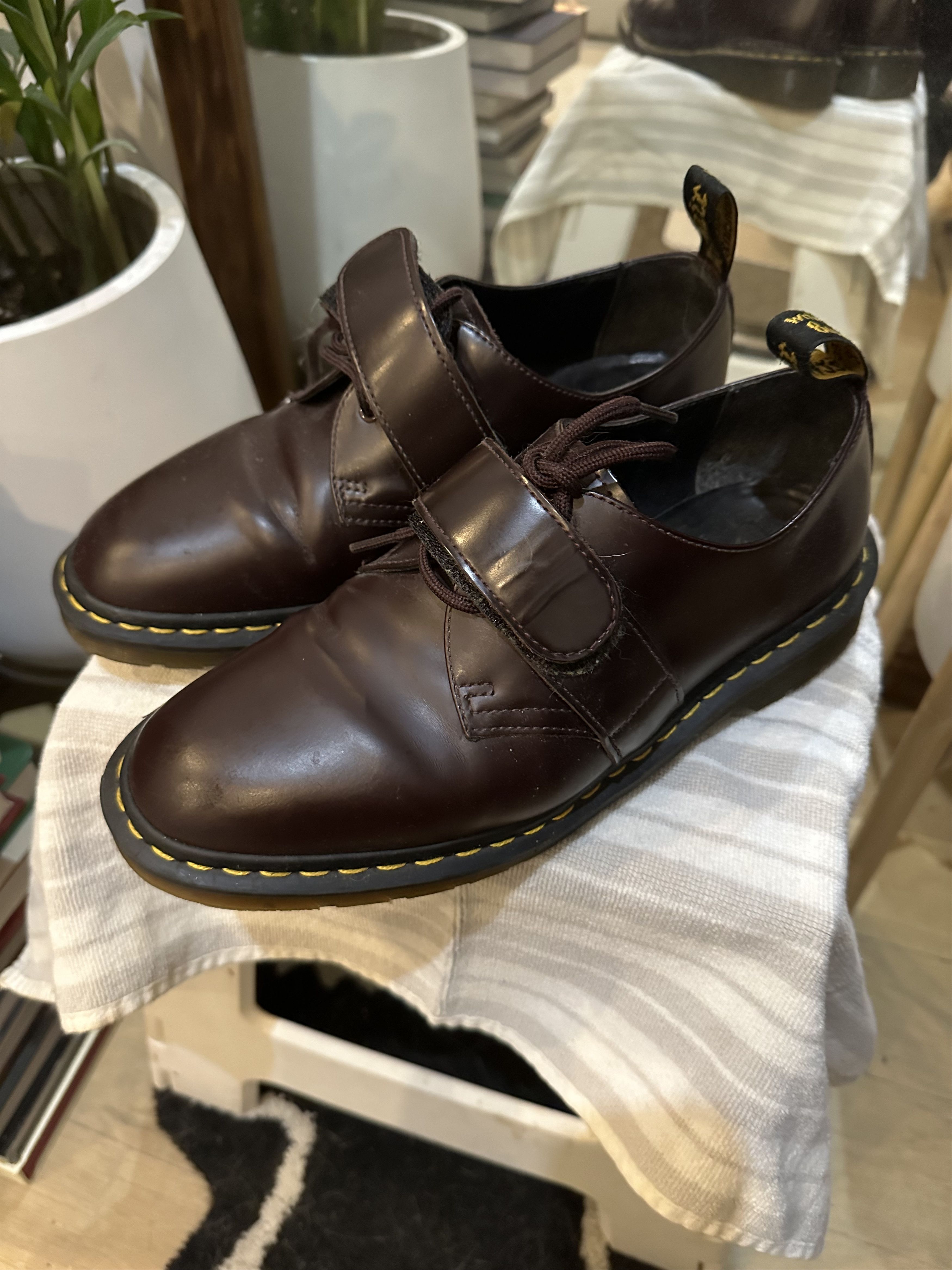 image of Dr Martens x Engineered Garments Dr. Martens X Engineered Garments 1461 Monkstrap Shoes in Oxblood/