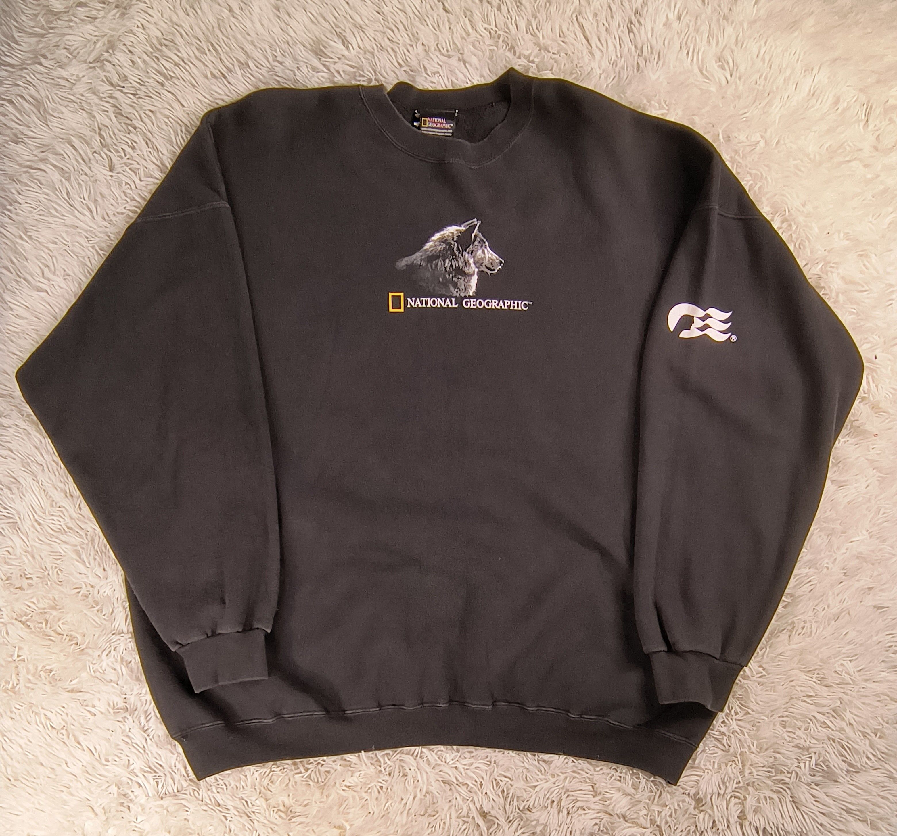 Vintage Vintage National Geographic gray wolf crewneck sweatshirt Size US XXL / EU 58 / 5 - 2 Thumbnail