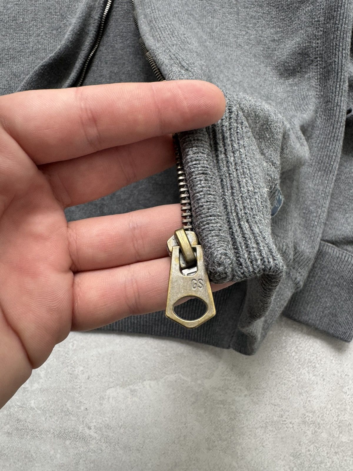 G-Star Vintage G-Star RAW Cotton Zip Up Sweater Gray Big Logo Y2K Size US L / EU 52-54 / 3 - 5 Thumbnail