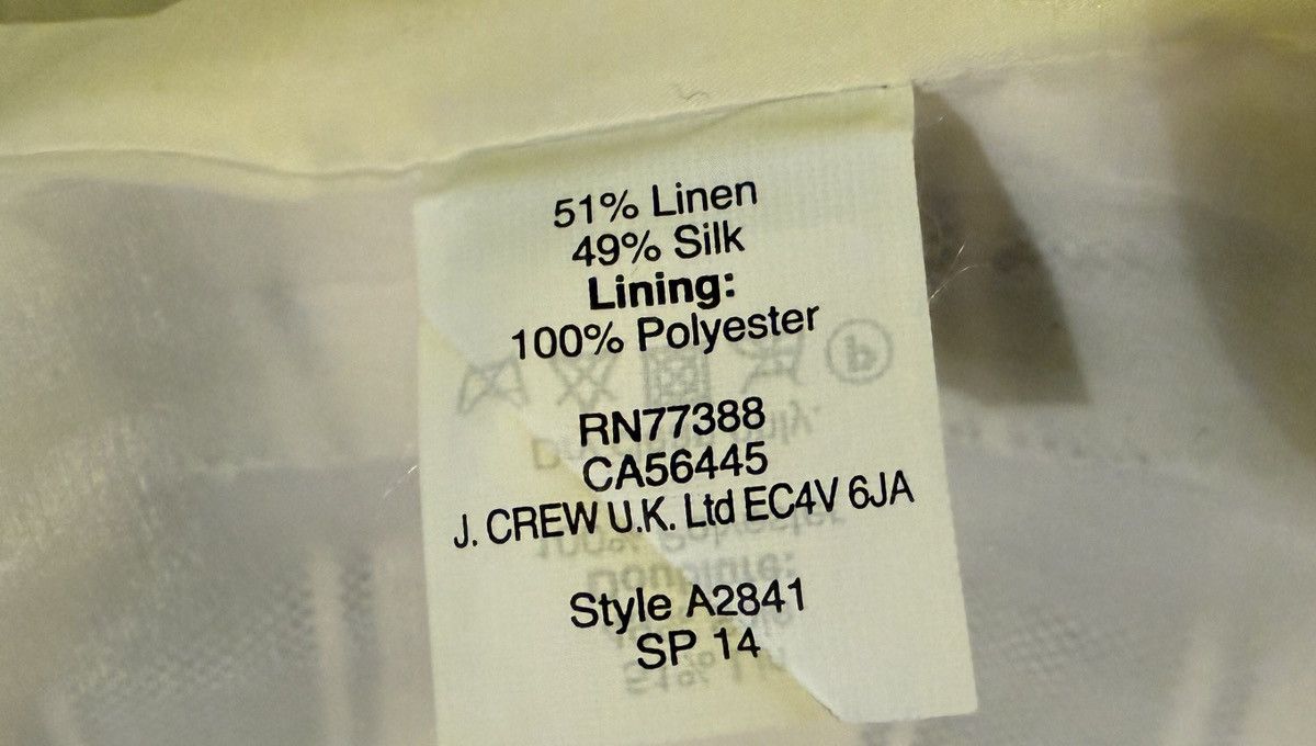 J.Crew J.Crew Women’s Salon Creme Grey Striped Linen Silk Skirt Size 26" / US 2 / IT 38 - 3 Thumbnail