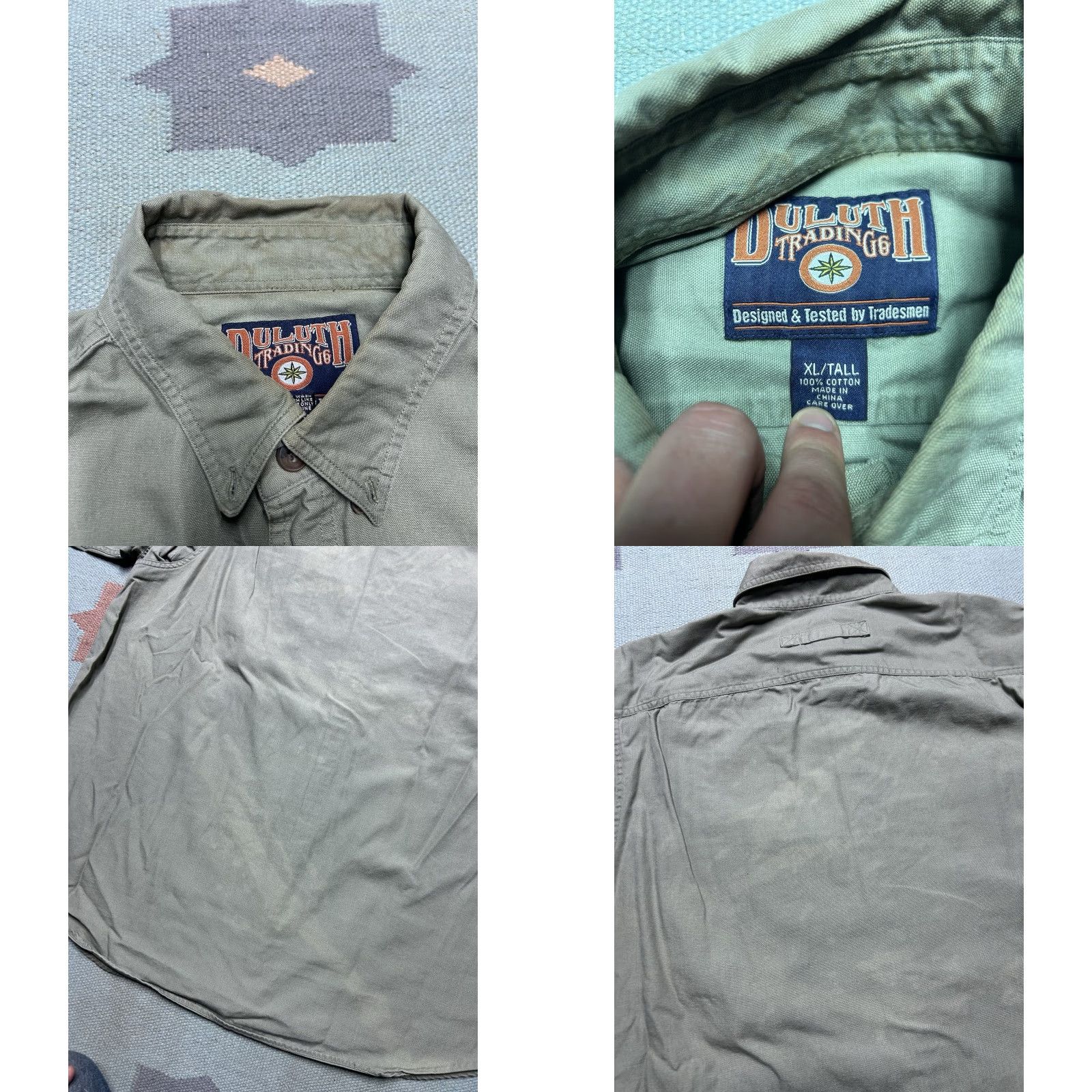 Vintage Duluth Duluth Trading Long Sleeve Button Shirt Cotton Canvas Work Men’s XL Tall Beige Size US XL / EU 56 / 4 - 8 Thumbnail