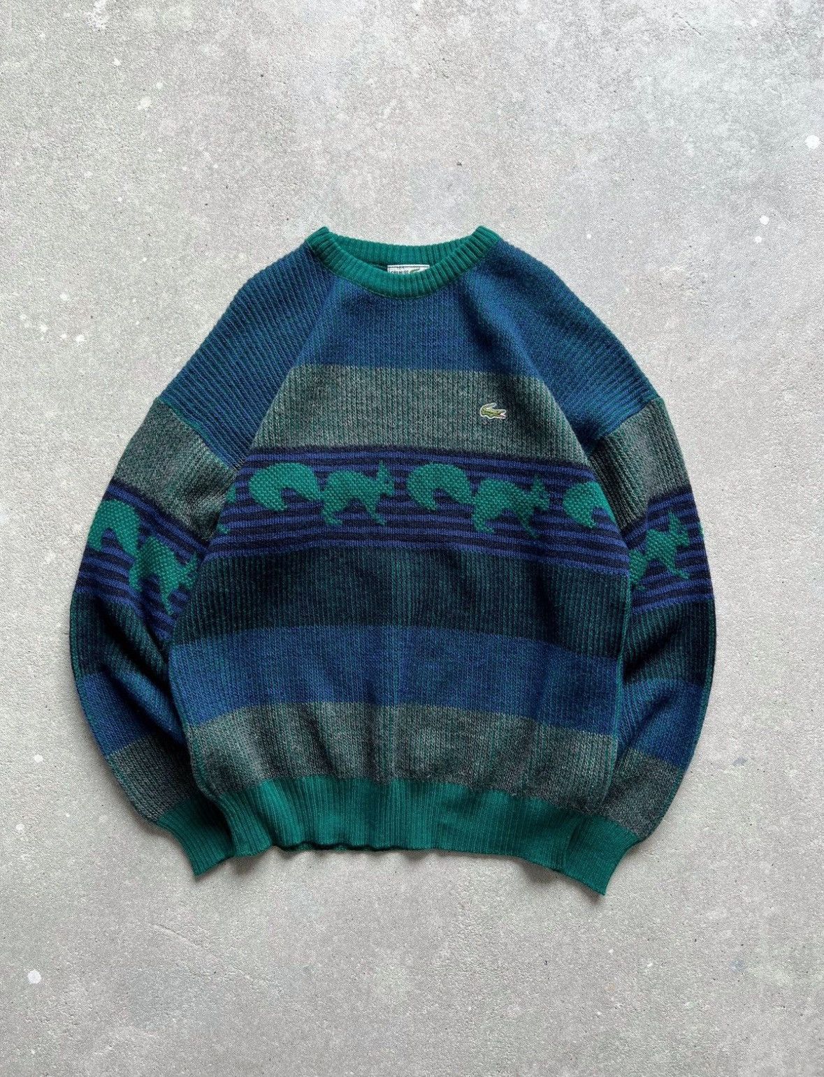 Lacoste Vintage Lacoste Knitted Sweater 80s Made in France Size US L / EU 52-54 / 3 - 2 Thumbnail