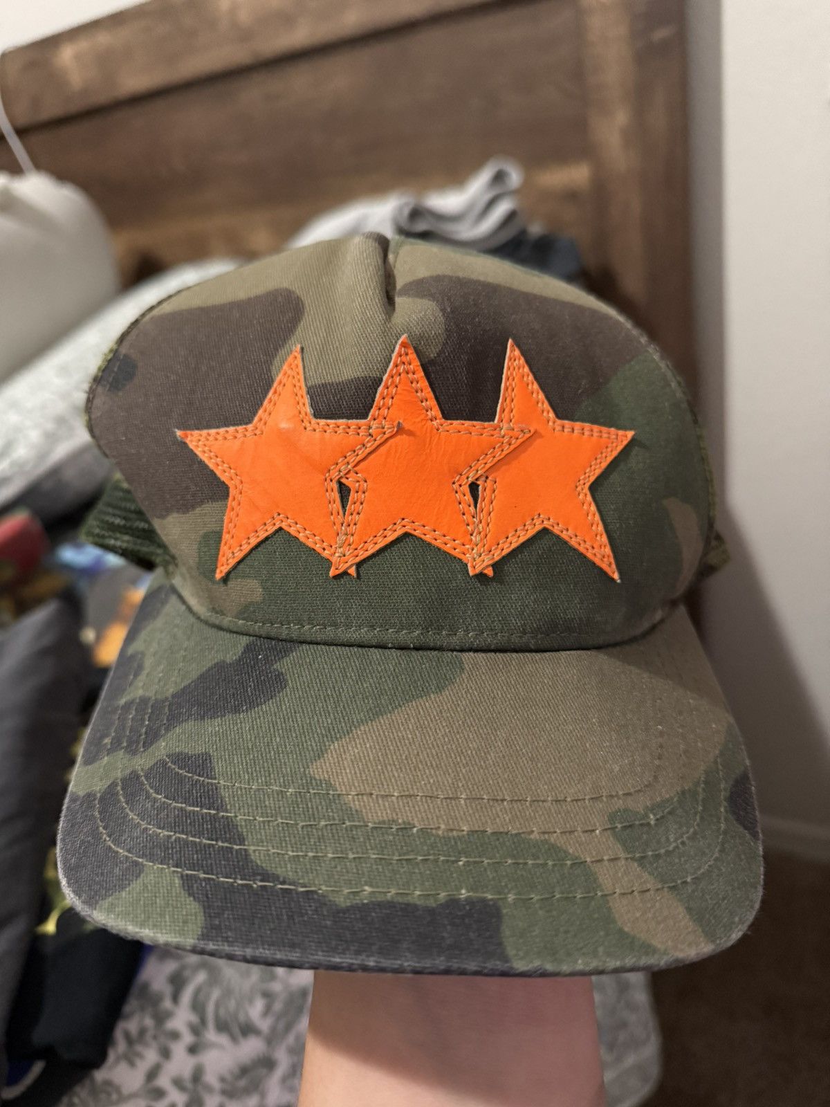 Chrome Hearts Vintage camo multi star chrome hearts trucker Size ONE SIZE - 1 Thumbnail