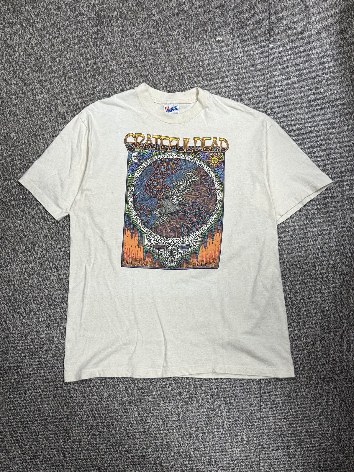 Grateful Dead × Hanes 94s Haines Great Full Dead Factal Skull Short Sleeve Size US L / EU 52-54 / 3 - 1 Thumbnail