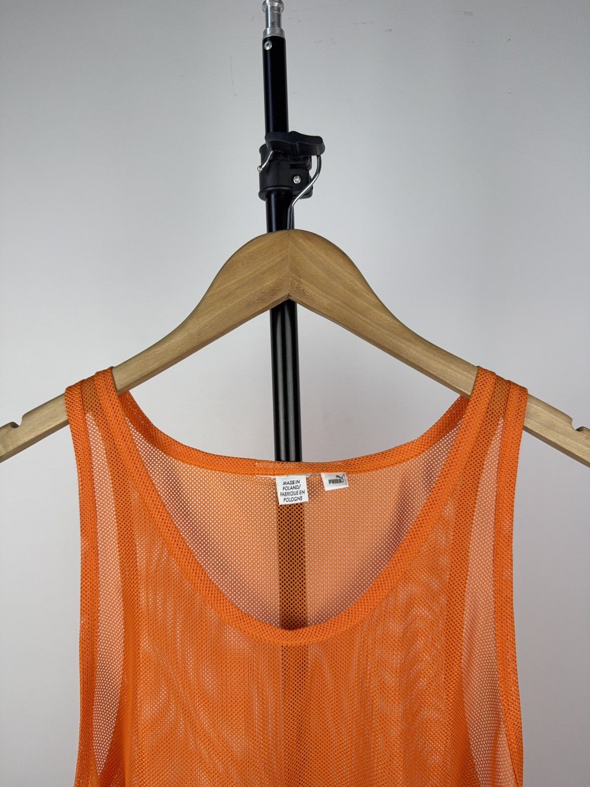 Puma Vintage 90s Puma Orange Mesh Training Bib Tank Jersey Vest Size US S / EU 44-46 / 1 - 3 Thumbnail