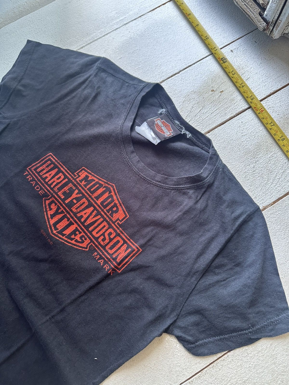 Harley Davidson 🚨VNTG HARLEY DAVIDSON WOMEN BLACK TEE BIG LOGO 40 JAHRE Size M / US 6-8 / IT 42-44 - 2 Thumbnail