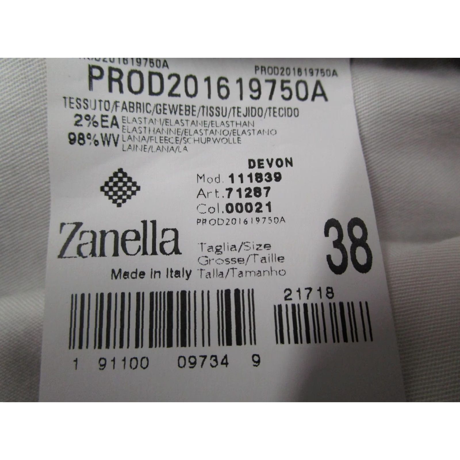 Zanella Zanella Devon Pants Mens 38x33 Gray Wool Stretch Dress Flat Front Made Italy Dress Pants Mens 38 Gray Check 90s? Size US 38 / EU 54 - 4 Thumbnail